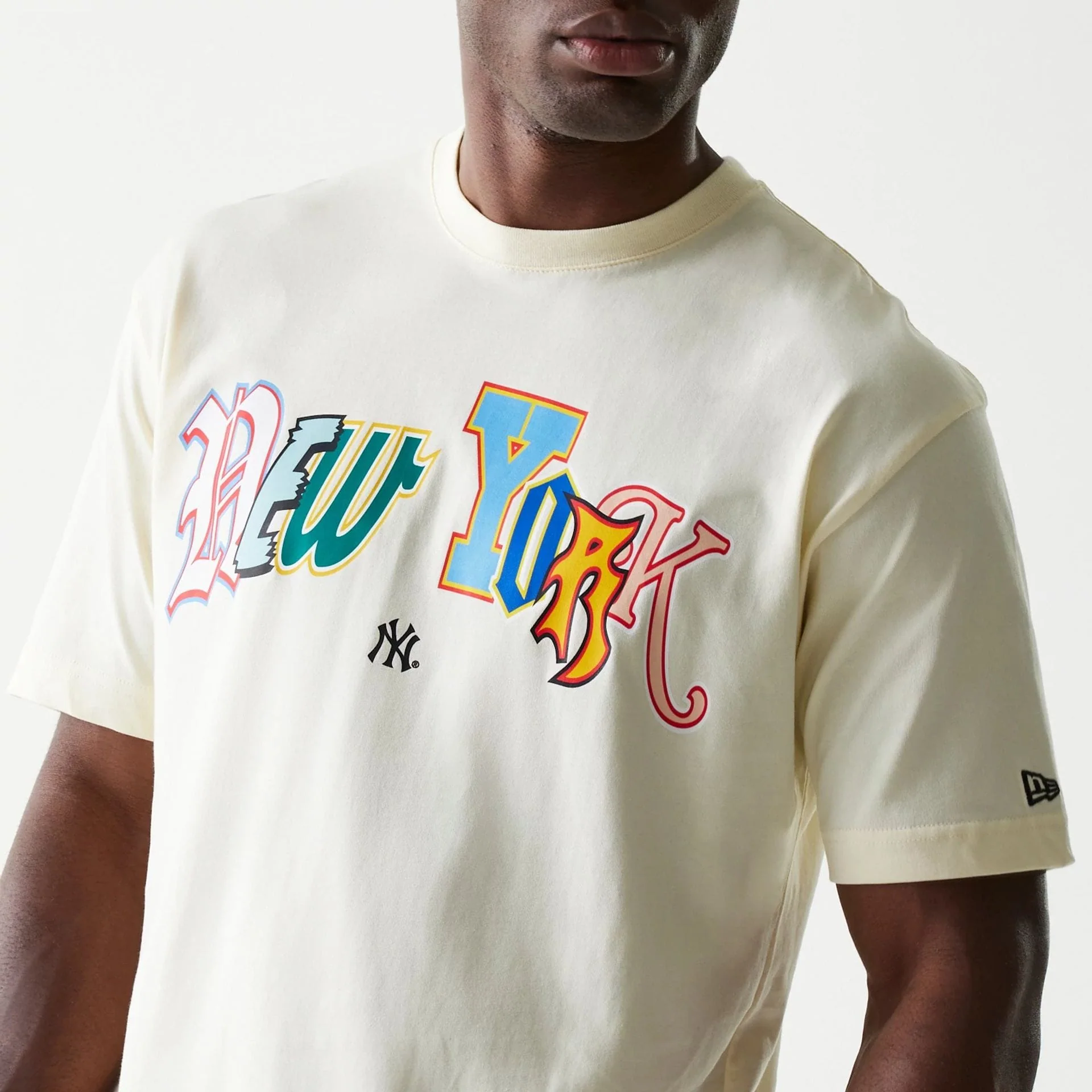 New York Yankees MLB Life Graphic Cream T-Shirt - Image 3