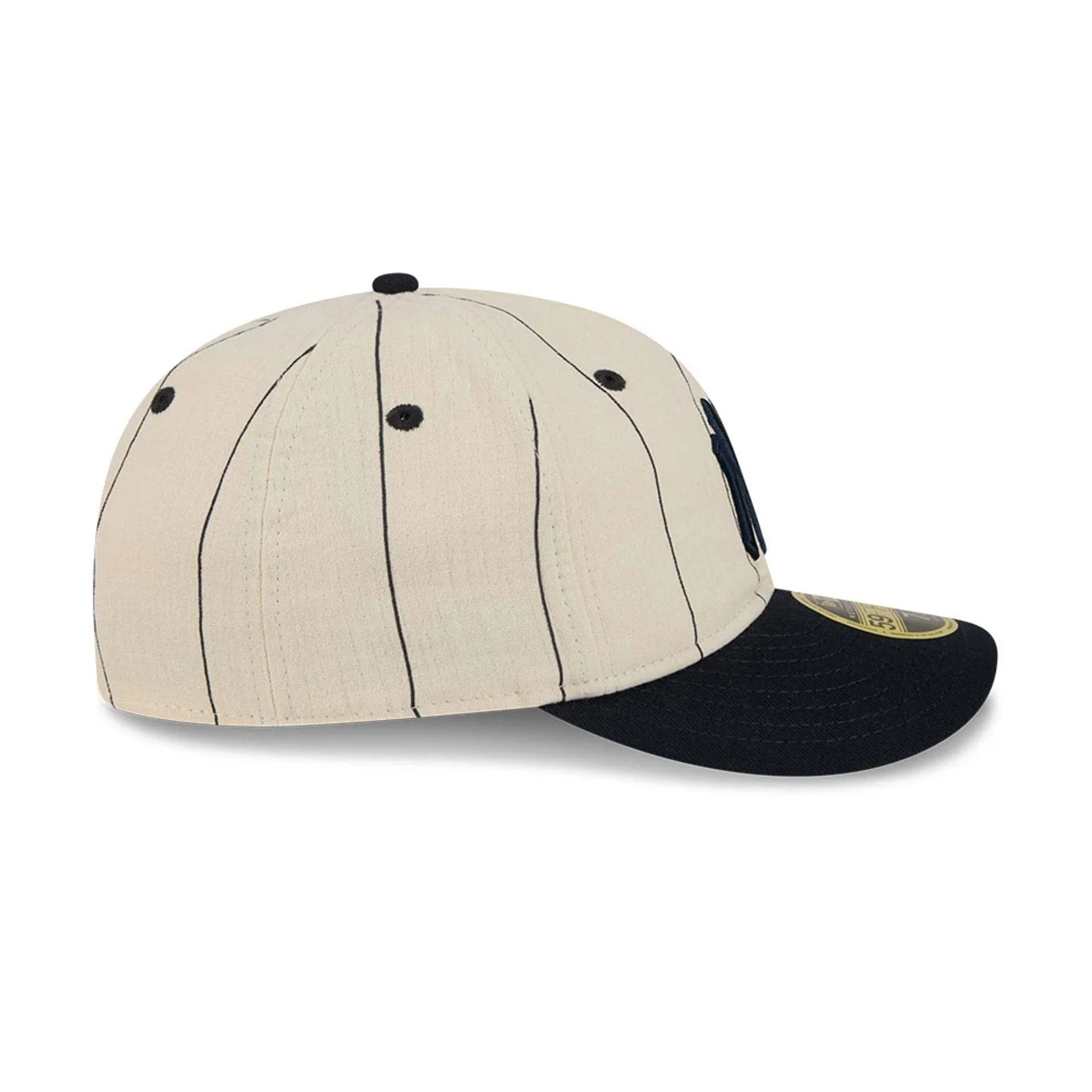 New York Yankees MLB Linen Navy Retro Crown 59FIFTY Fitted Cap - Image 6