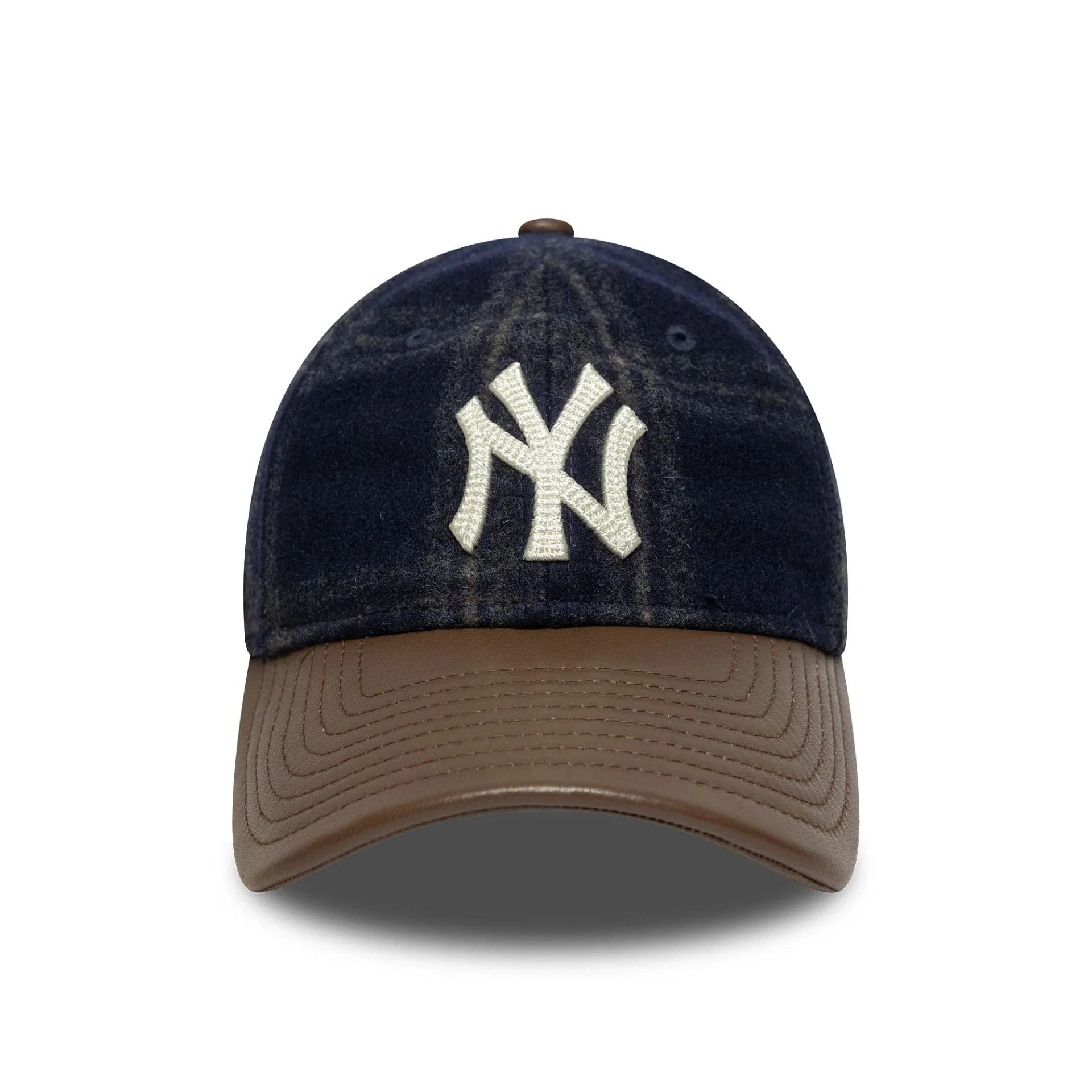 New York Yankees MLB Loden Leather Navy 9TWENTY Adjustable Cap - Image 2