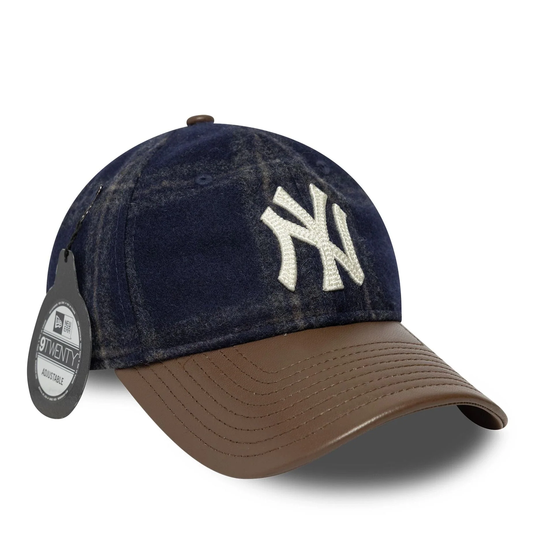 New York Yankees MLB Loden Leather Navy 9TWENTY Adjustable Cap - Image 3