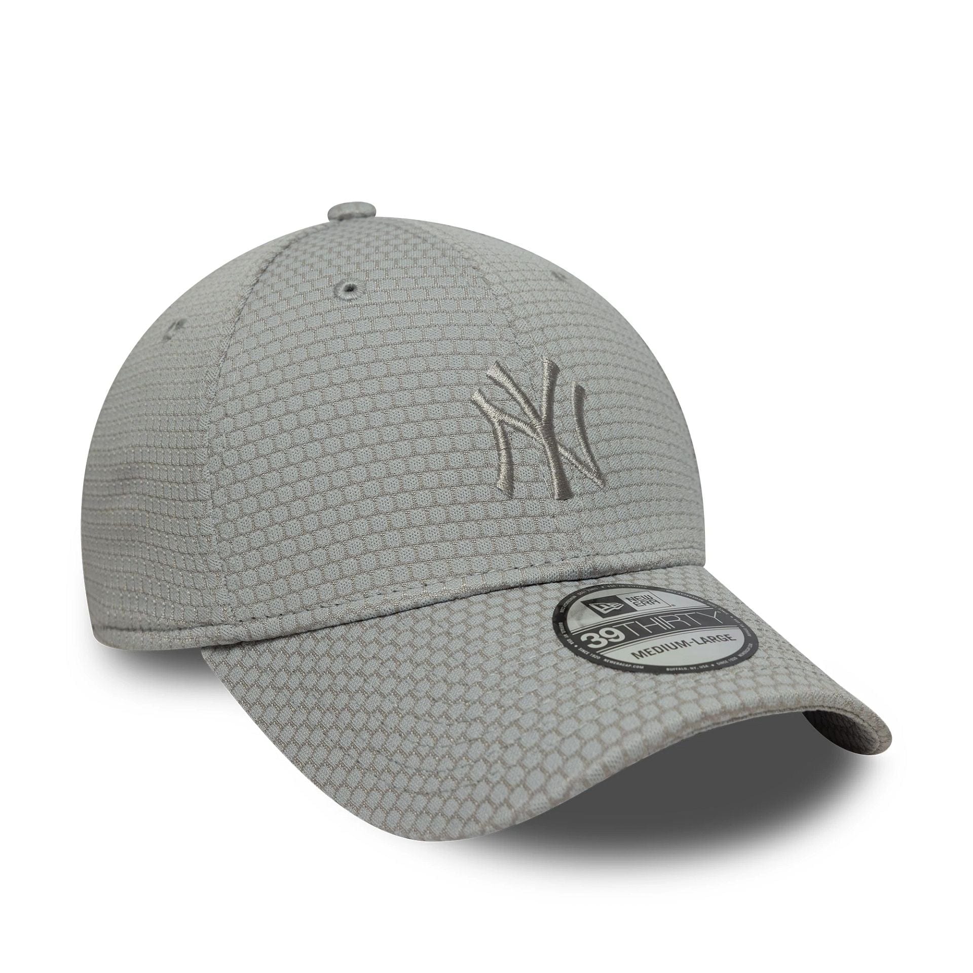 New York Yankees MLB Mesh Grey 39THIRTY Stretch Fit Cap - Image 3