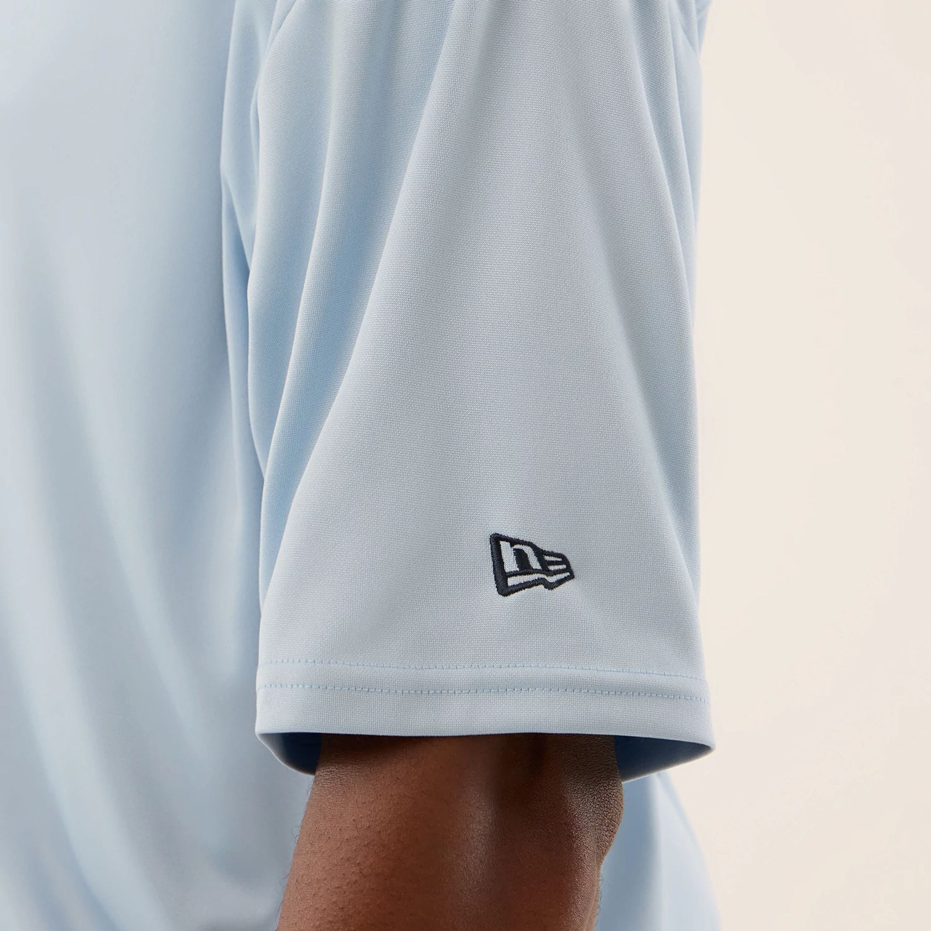 New York Yankees MLB Mesh Infill Pastel Blue Oversized T-Shirt - Image 4