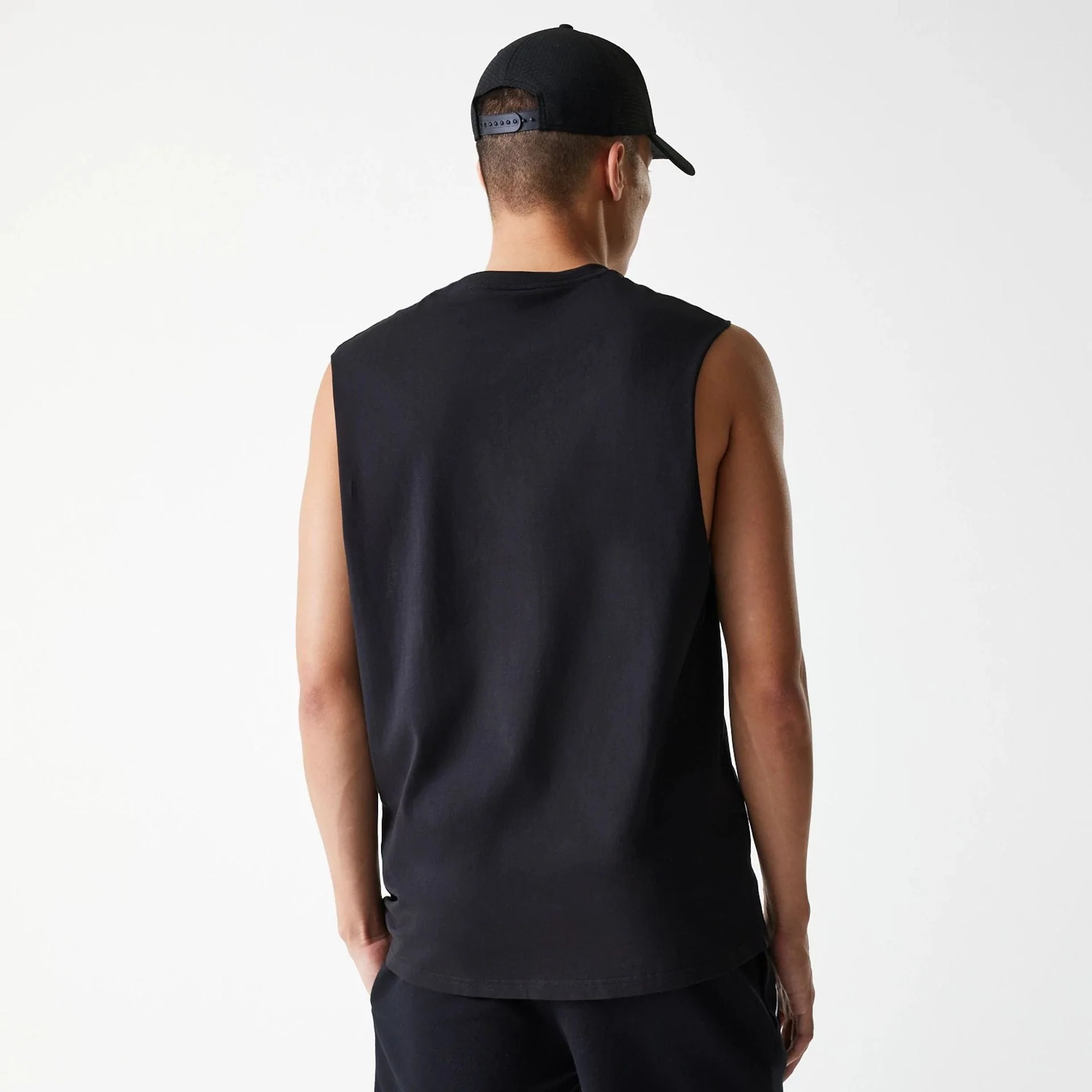 New York Yankees MLB Midi Black Sleeveless T-Shirt - Image 2