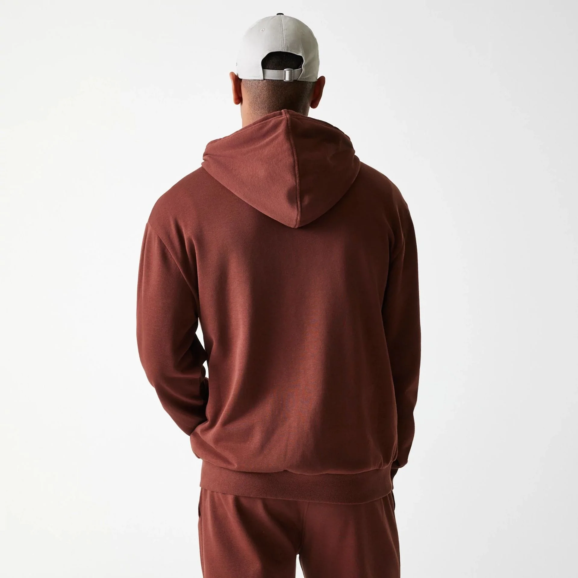 New York Yankees MLB Midi League Essential Brown Oversized Full Zip Hoodie - Image 3