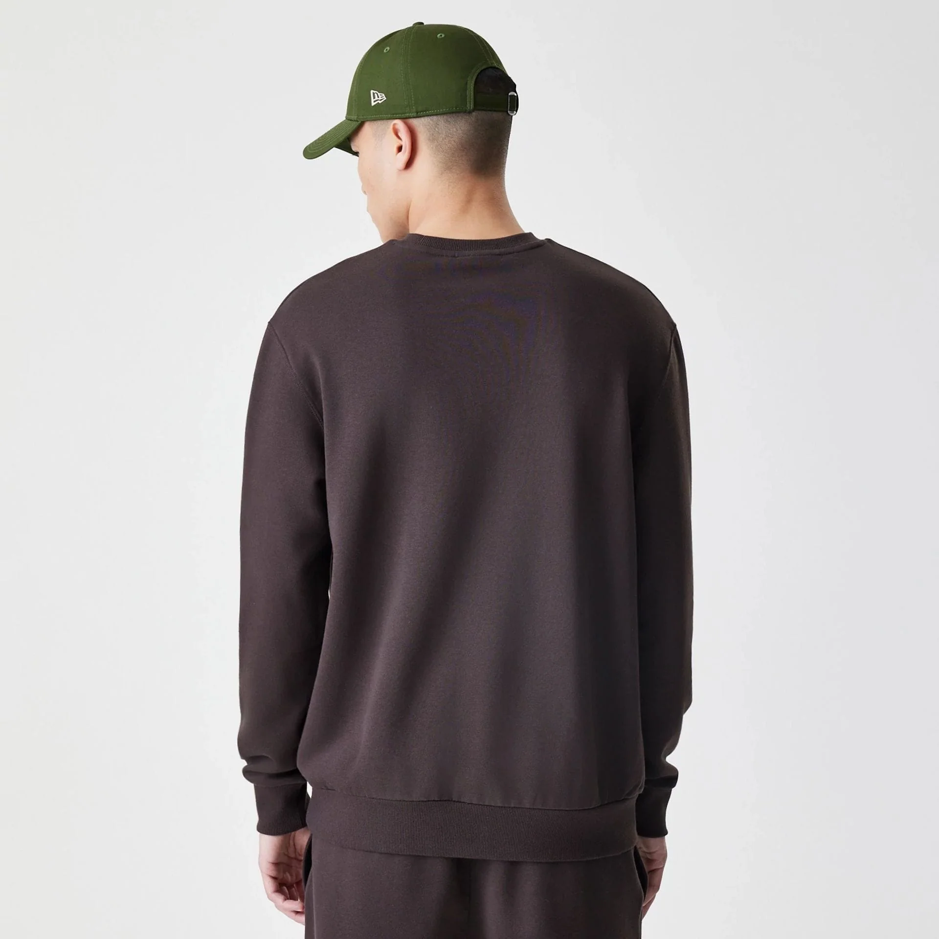 New York Yankees MLB Midi League Essential Dark Brown Oversized Crew Neck Sweater - Image 2