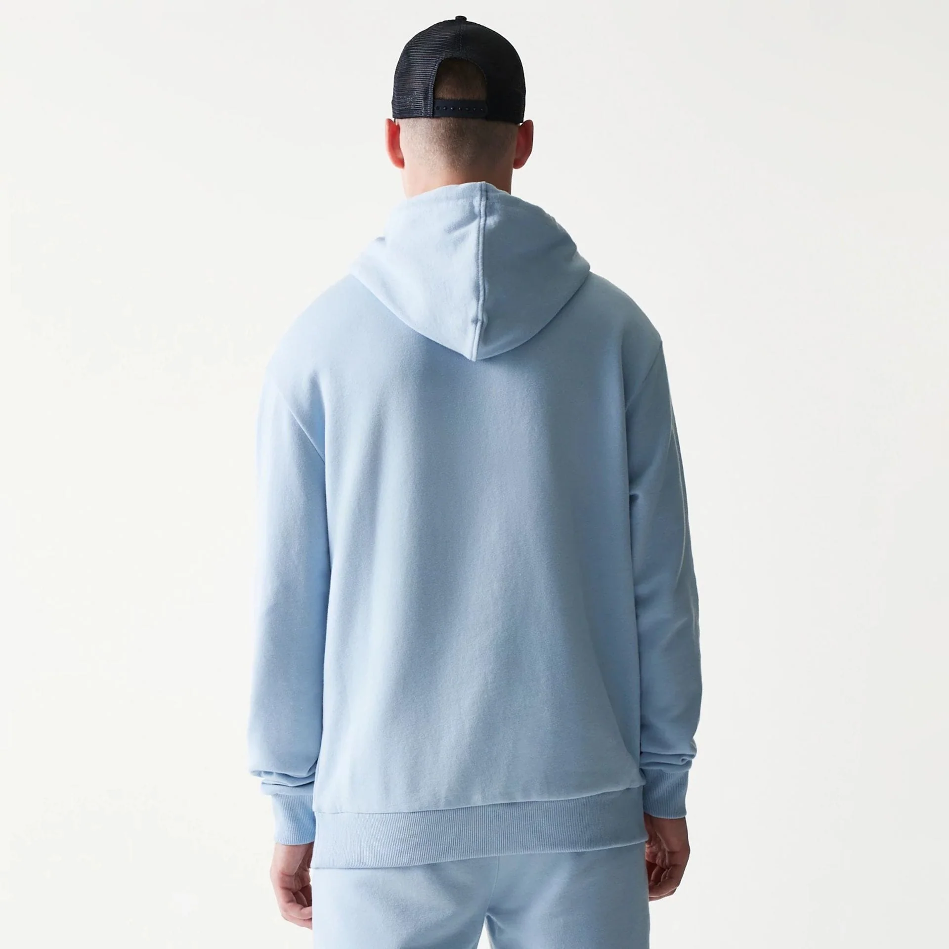 New York Yankees MLB Midi Pastel Blue Oversized Pullover Hoodie - Image 2