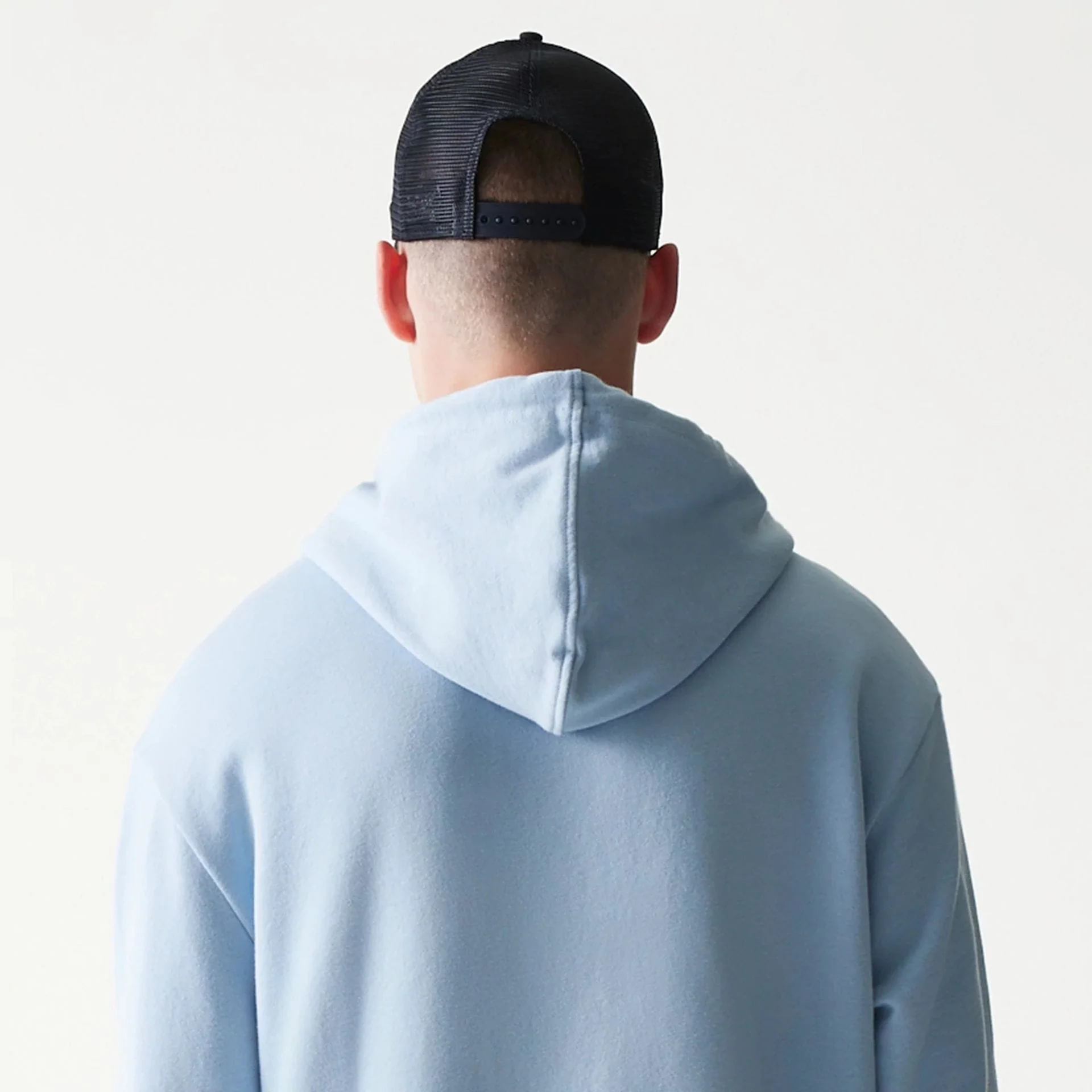 New York Yankees MLB Midi Pastel Blue Oversized Pullover Hoodie - Image 7