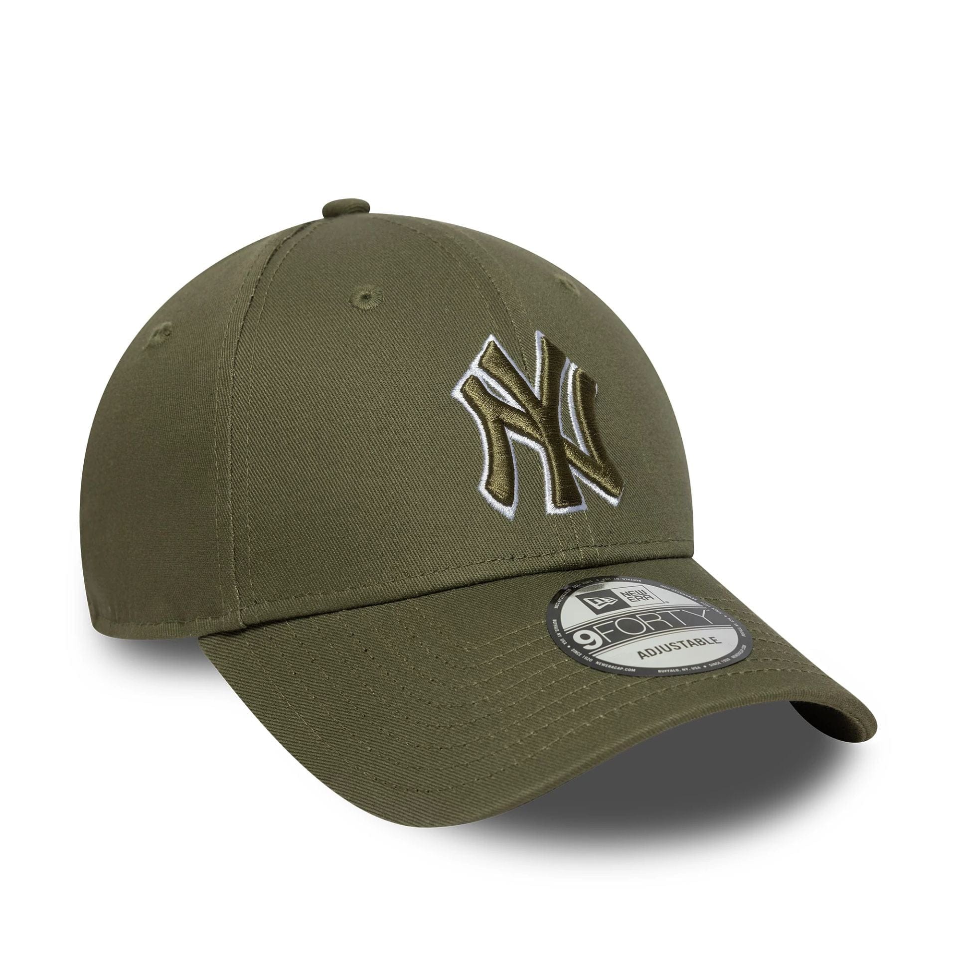 New York Yankees MLB Outline Dark Green 9FORTY Adjustable Cap - Image 3