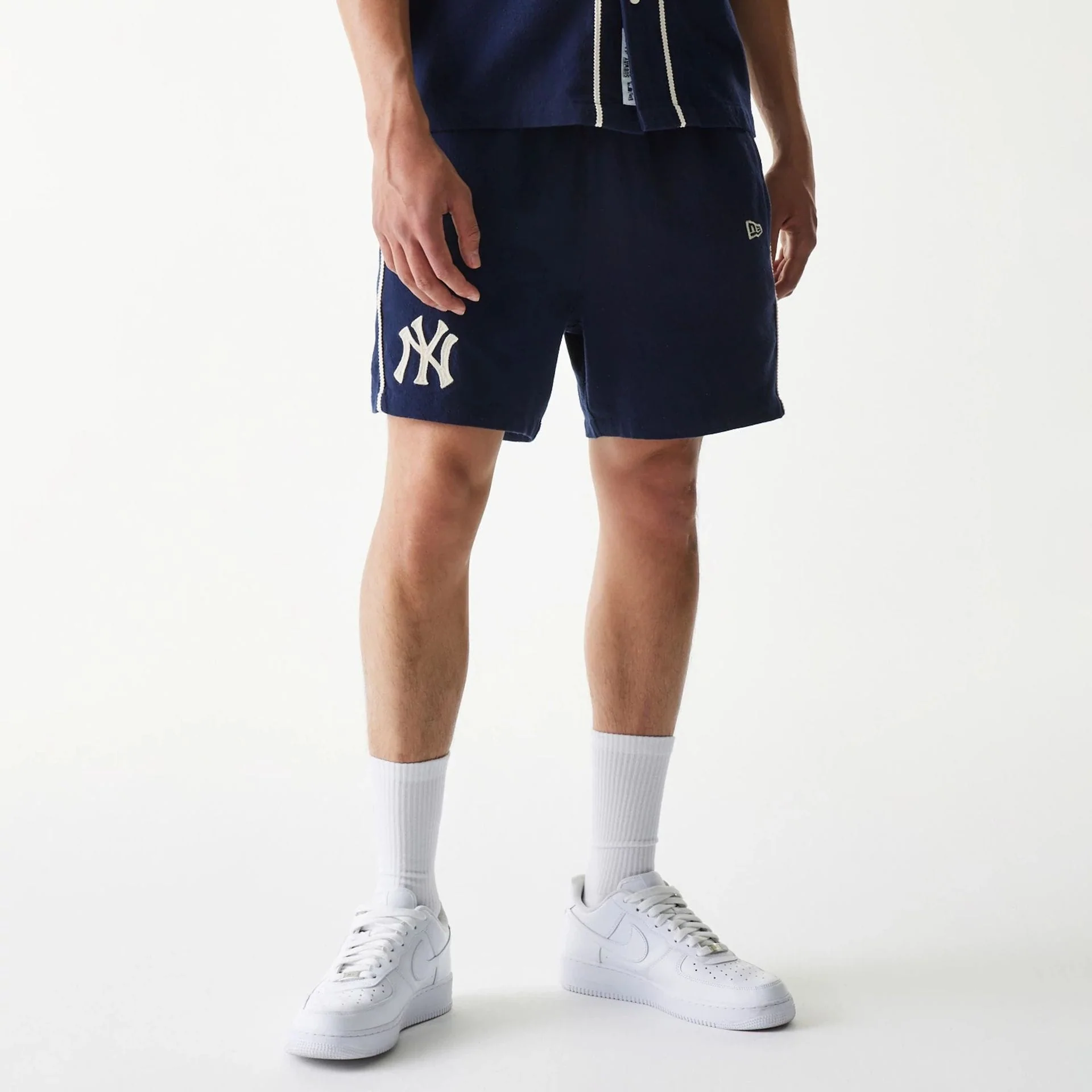 New York Yankees MLB Piping Navy Shorts - Image 8