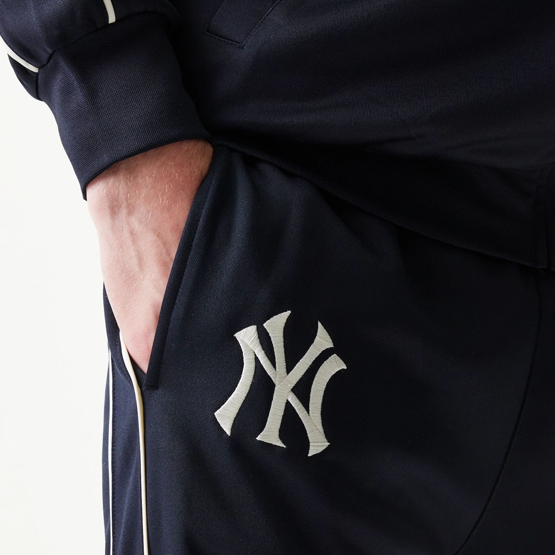 New York Yankees MLB Piping Navy Straight Leg Joggers - Image 4