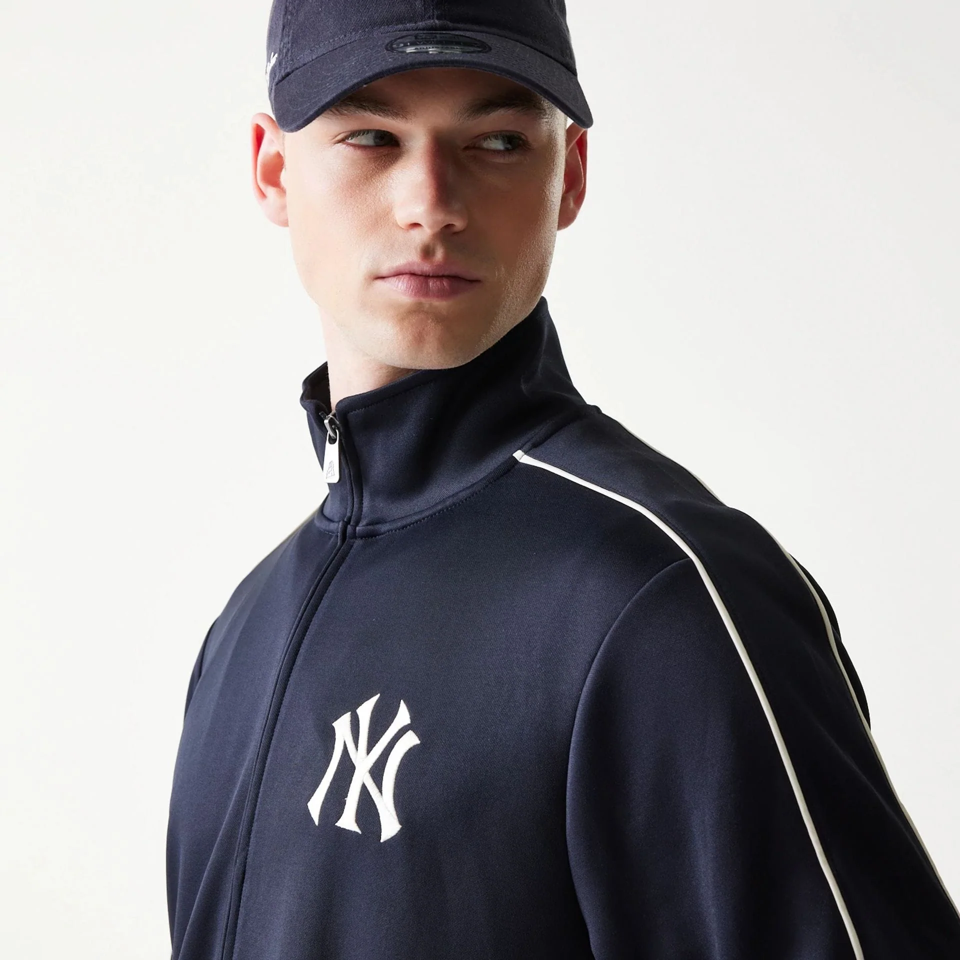 New York Yankees MLB Piping Navy Track Jacket - Image 5