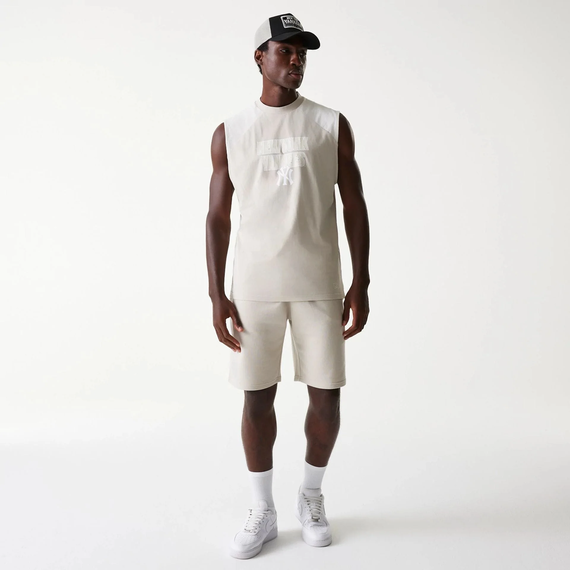 New York Yankees MLB Raglan Cream Shorts - Image 8