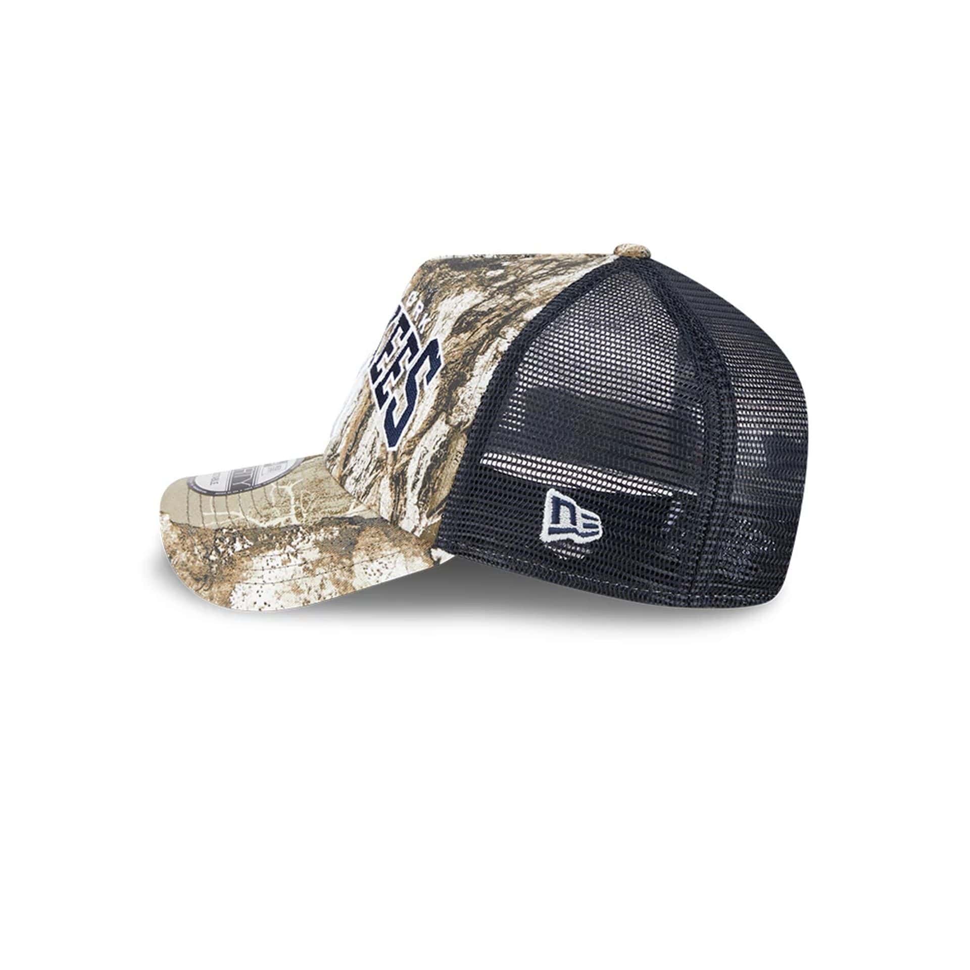 New York Yankees MLB Realtree Camo Navy 9FORTY A-Frame Trucker Adjustable Cap - Image 6