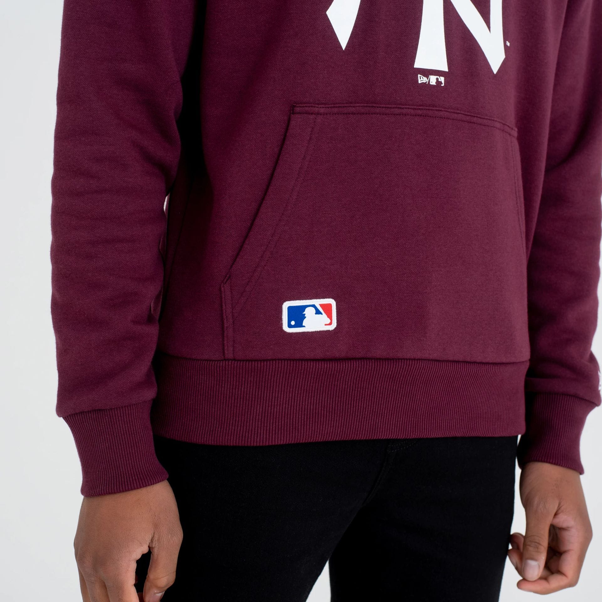 New York Yankees MLB Regular Dark Purple Pullover Hoodie - Image 5