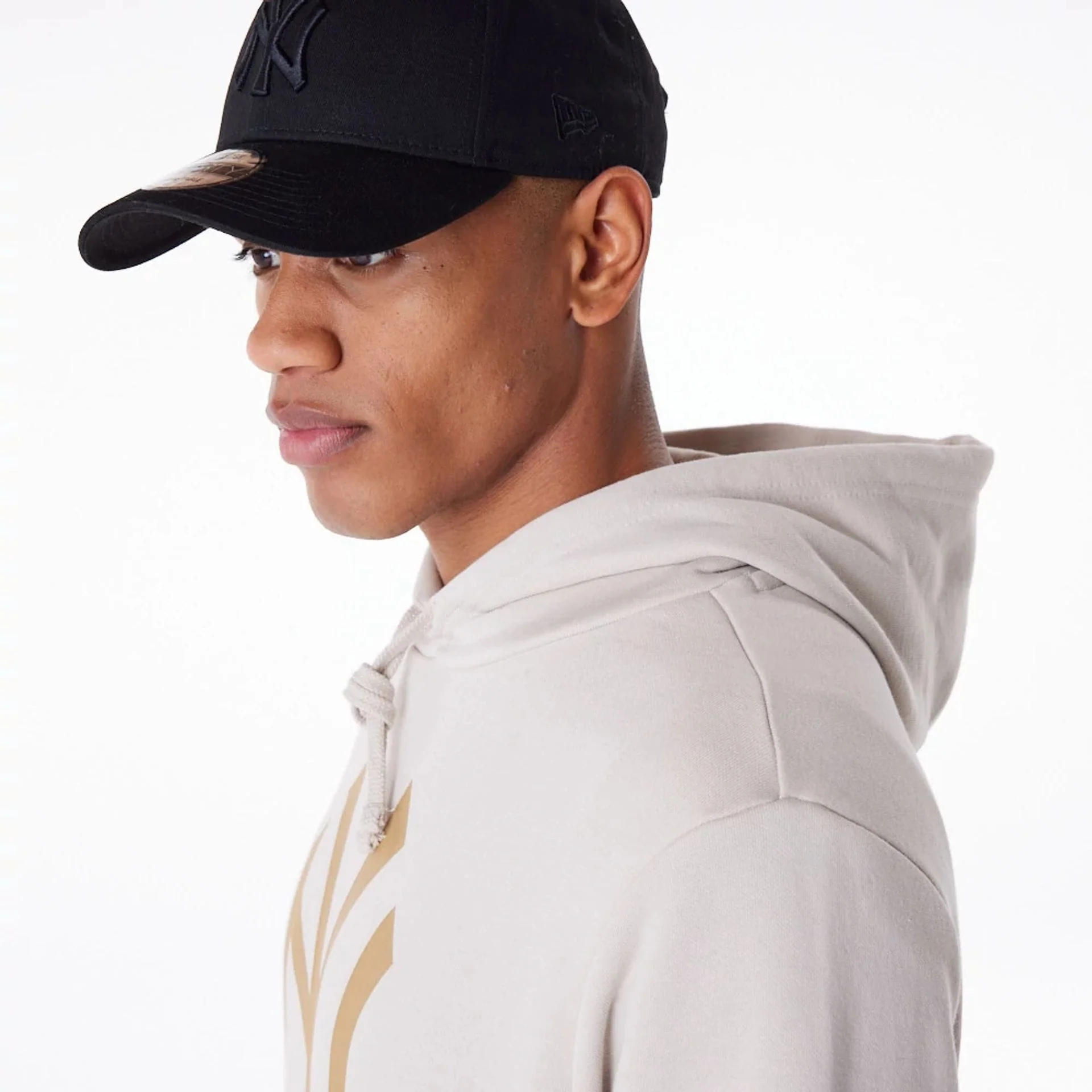 New York Yankees MLB Regular Light Beige Pullover Hoodie - Image 3