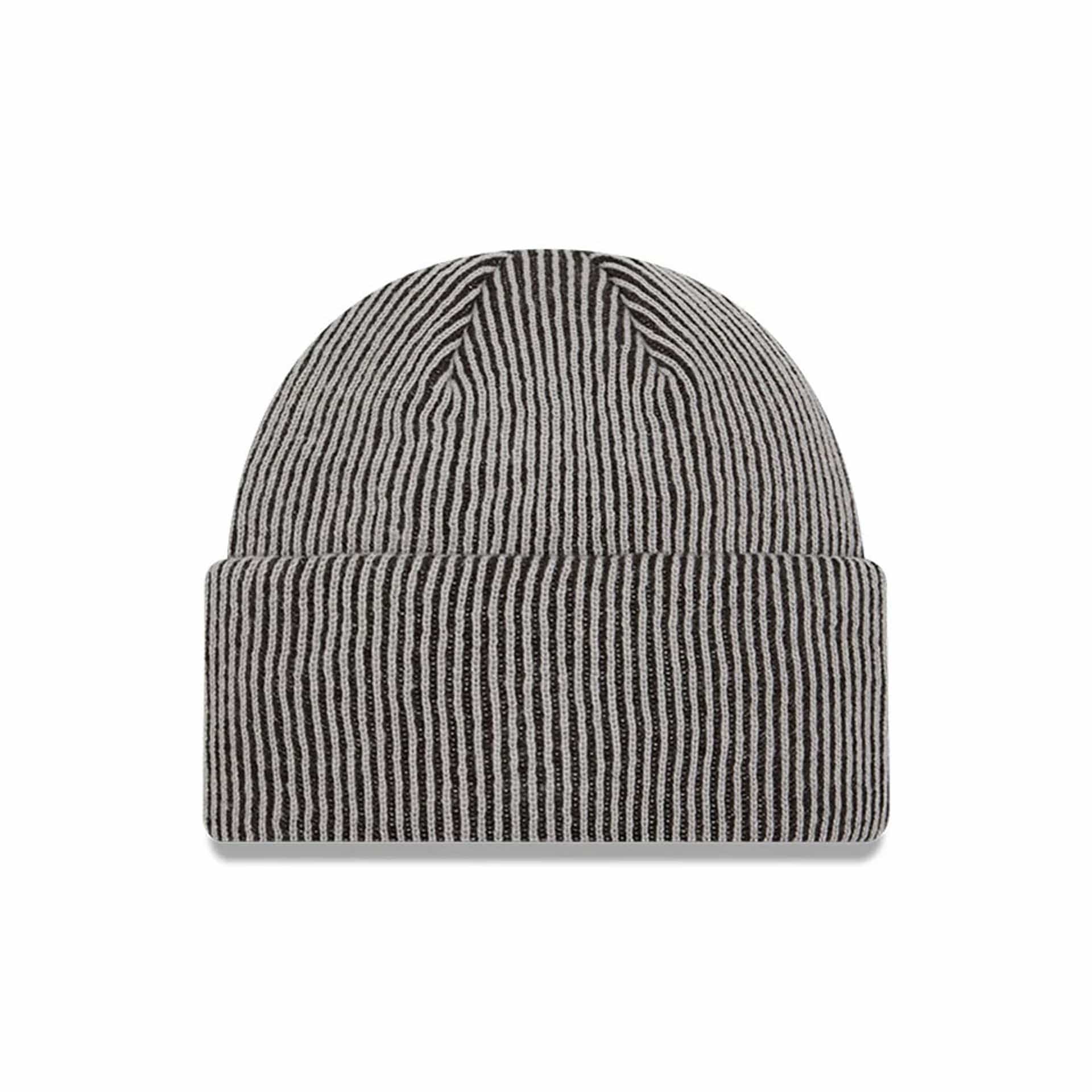 New York Yankees MLB Rib Grey Cuff Knit Beanie Hat - Image 2