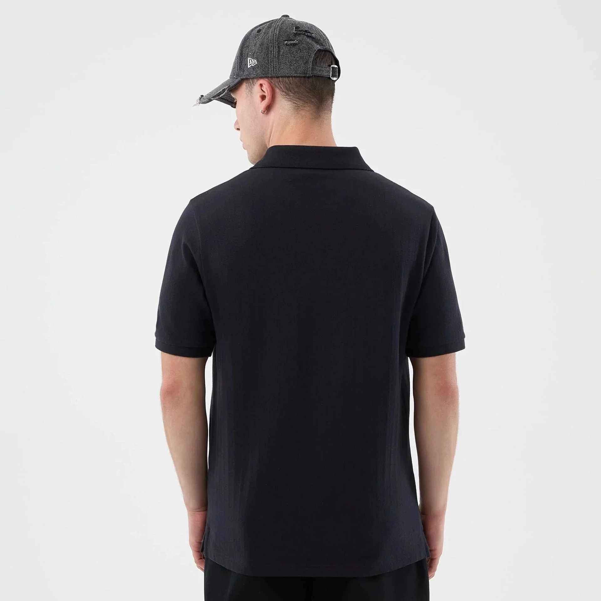 New York Yankees MLB Rib Navy Polo T-Shirt - Image 2