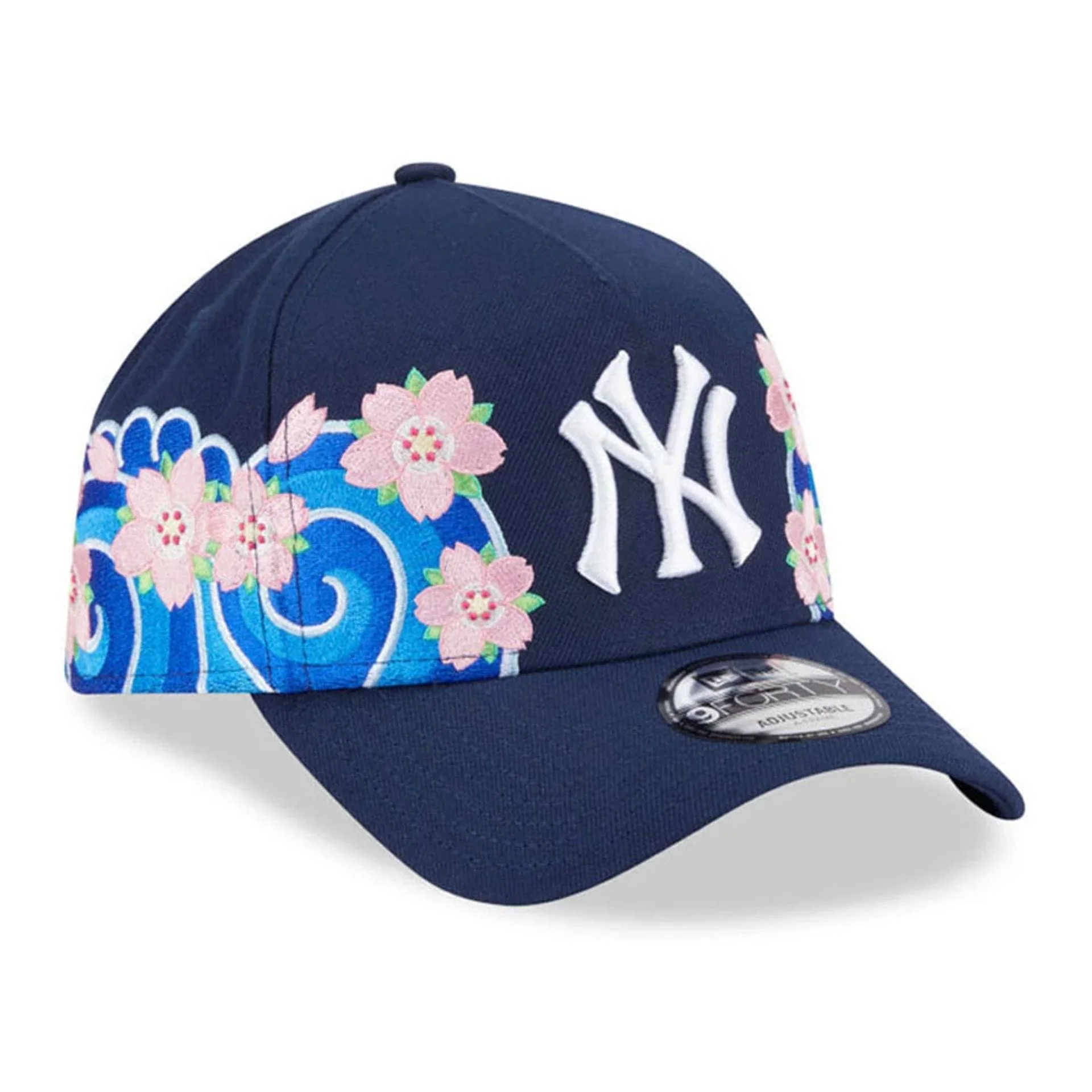 New York Yankees MLB Sakura Dark Blue 9FORTY A-Frame Adjustable Cap - Image 3