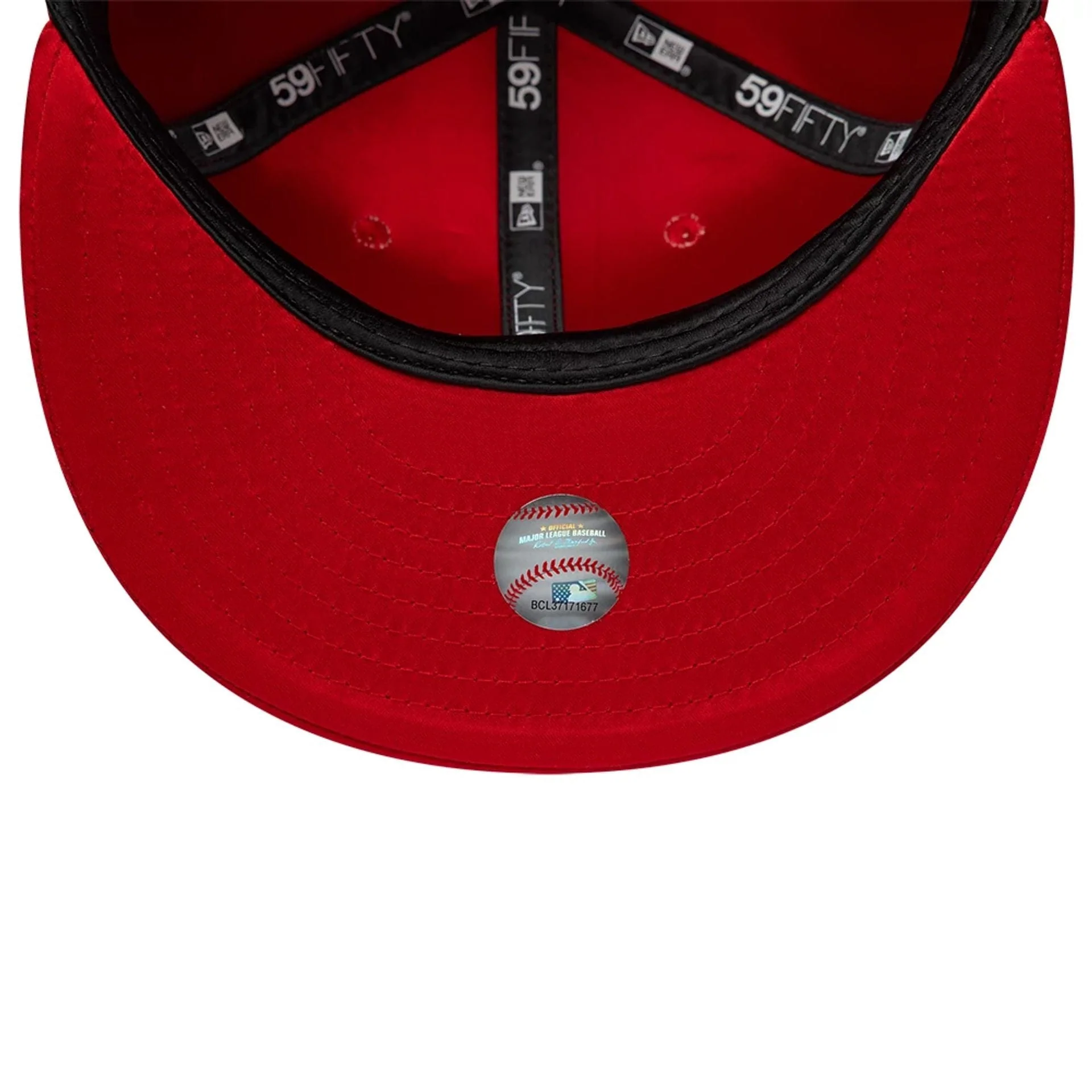 New York Yankees MLB Satin Red 59FIFTY Fitted Cap - Image 7