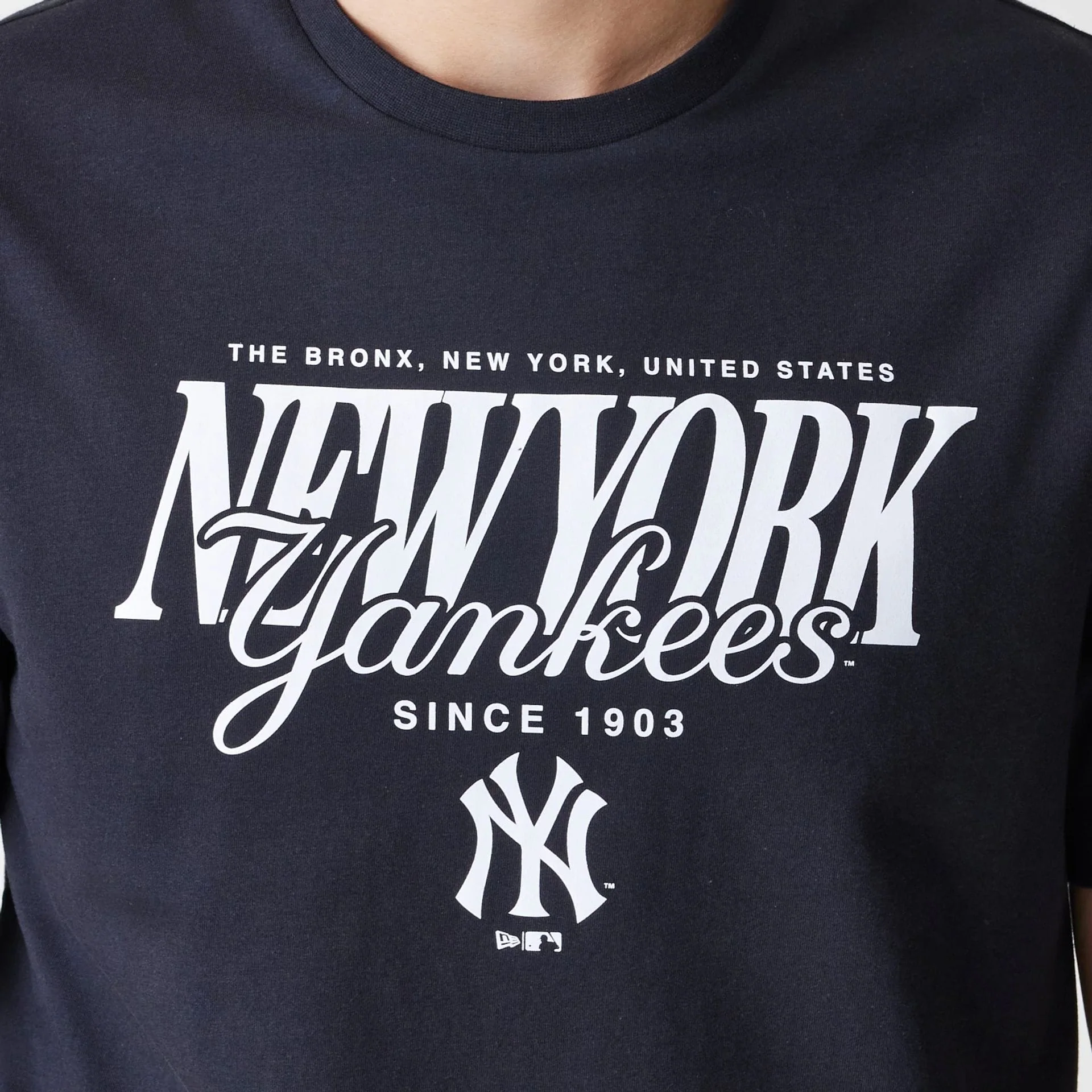 New York Yankees MLB Script Graphic Navy T-Shirt - Image 6