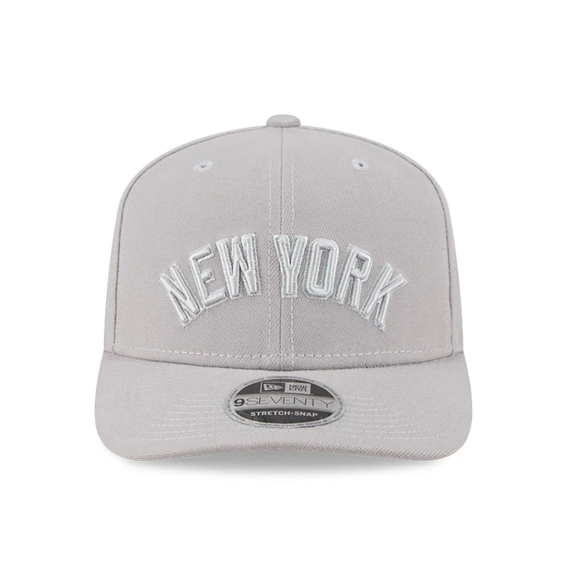 New York Yankees MLB Script Grey 9SEVENTY Stretch Snap Adjustable Cap - Image 2