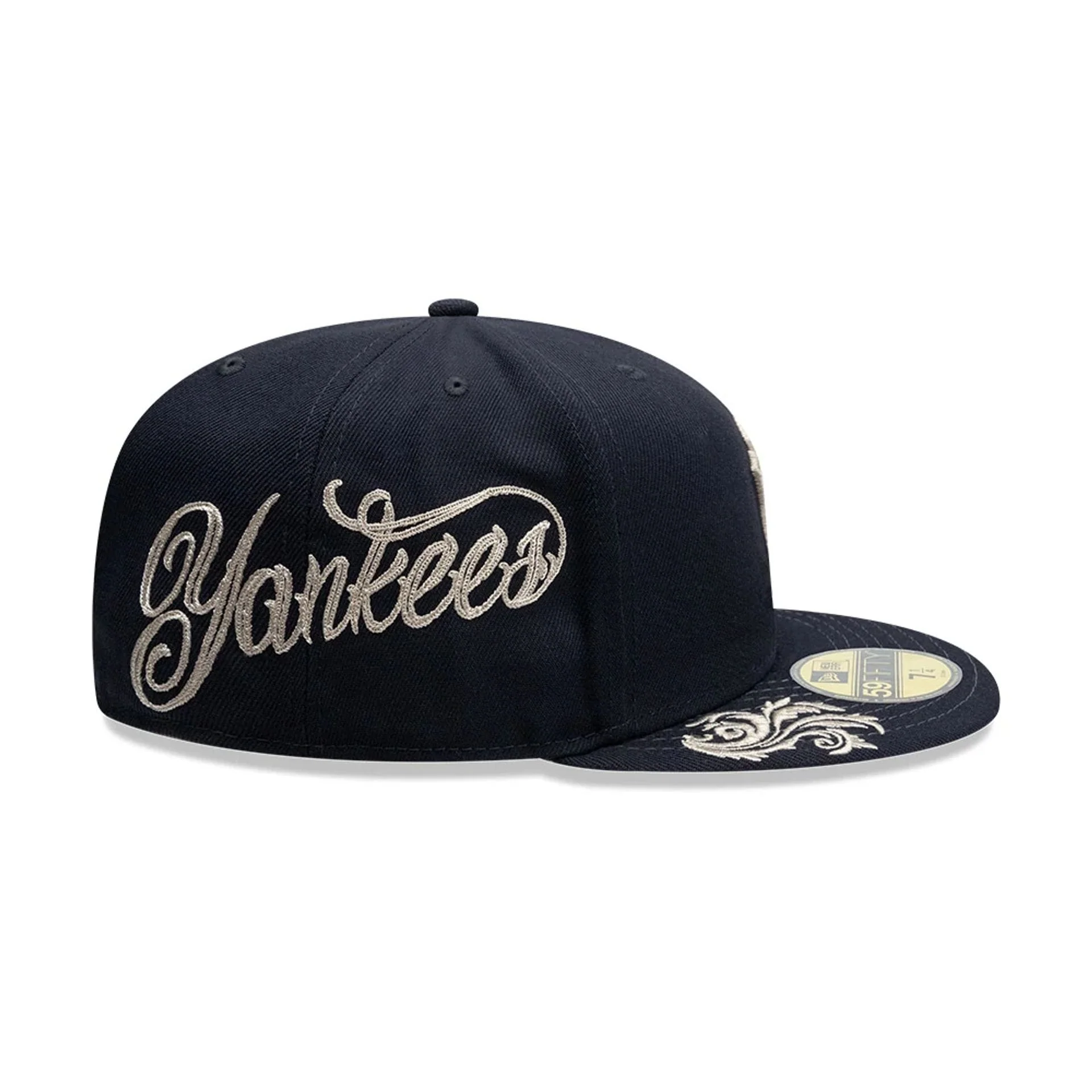 New York Yankees MLB Script Navy 59FIFTY Fitted Cap - Image 4