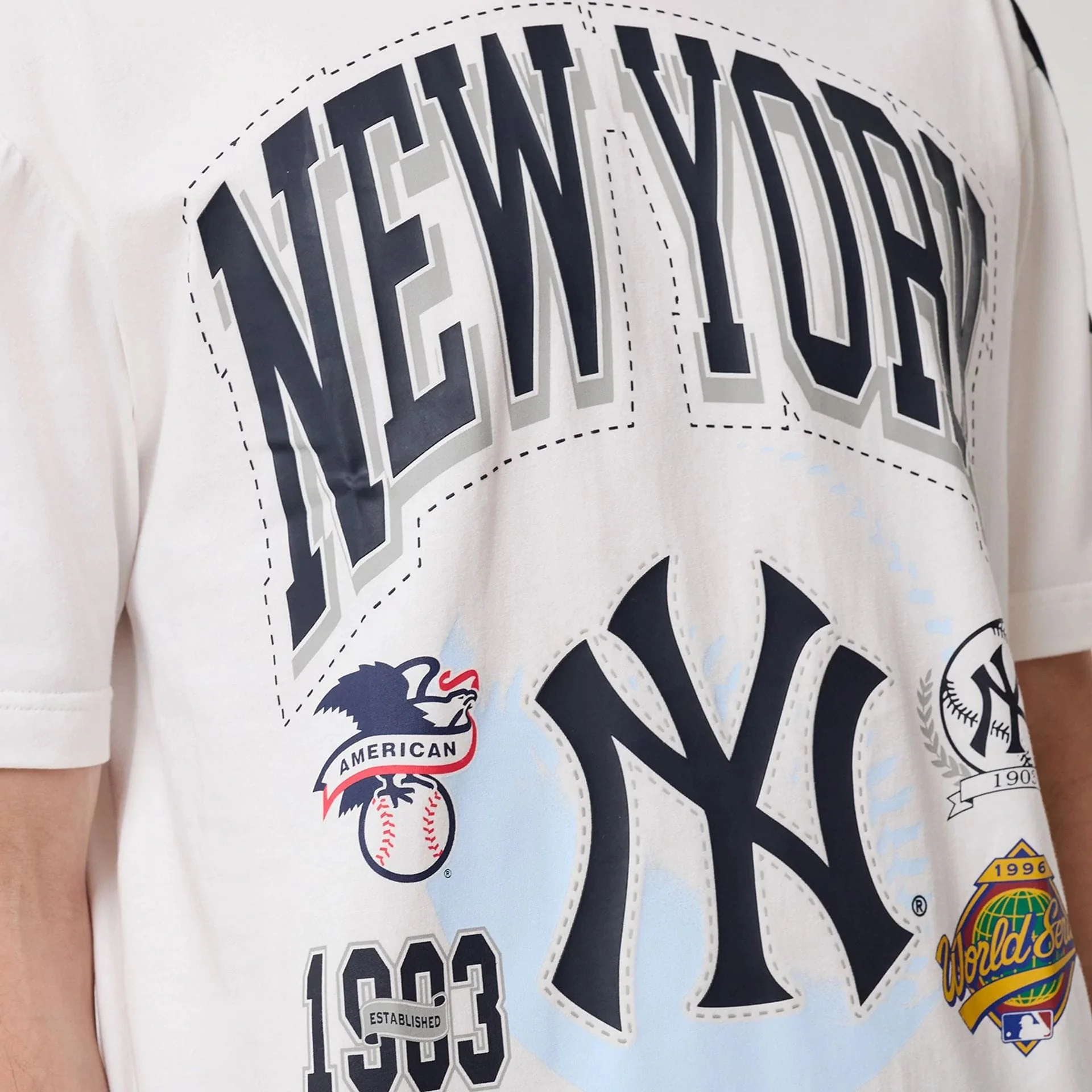 New York Yankees MLB Sport Classic White T-Shirt - Image 3