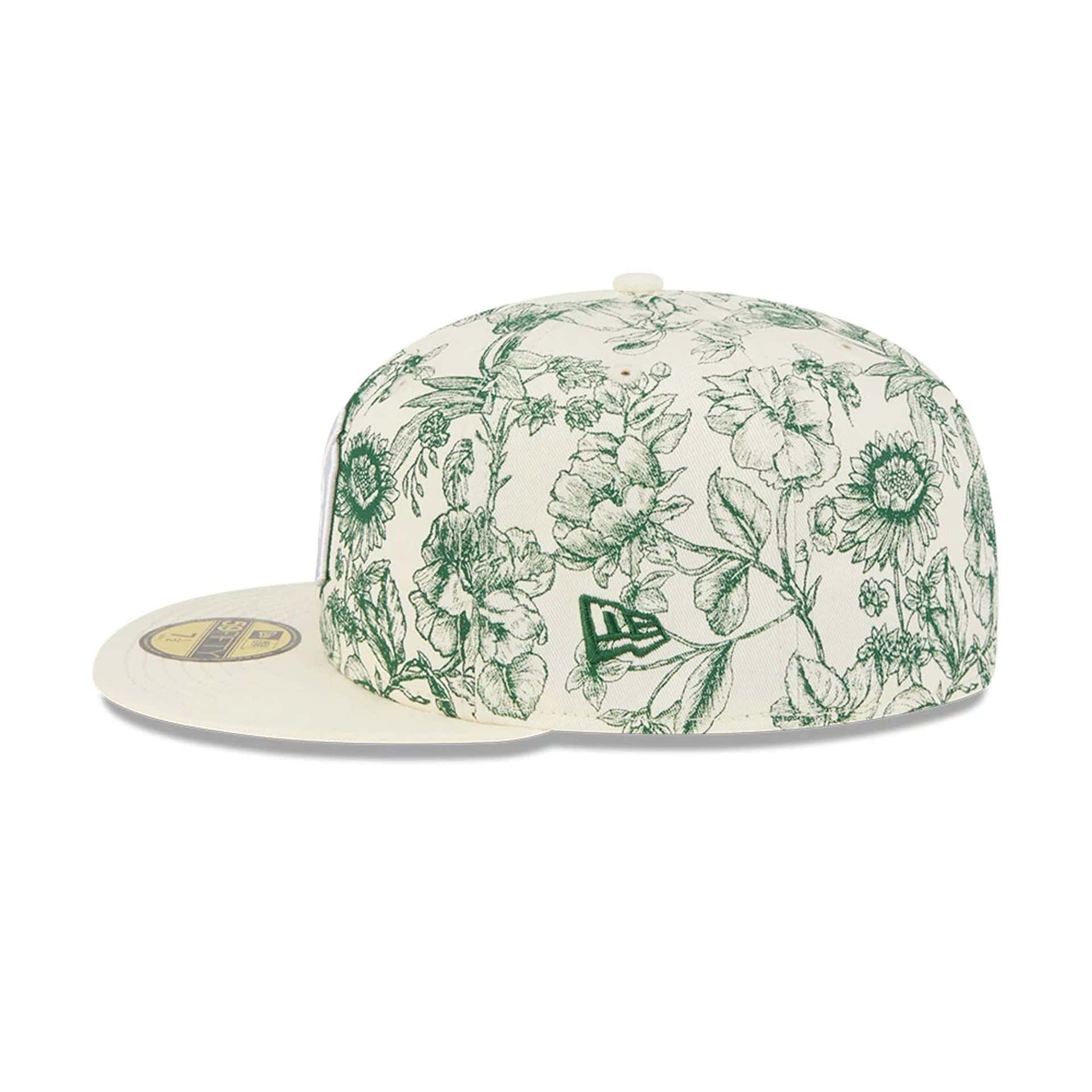 New York Yankees MLB Spring Floral White 59FIFTY Fitted Cap - Image 5