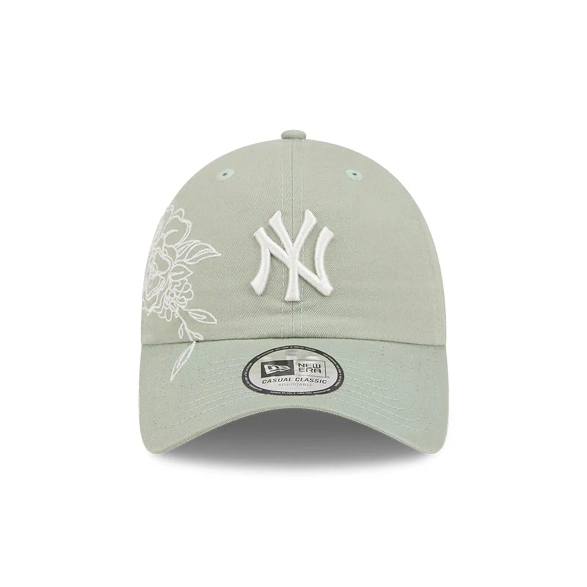 New York Yankees MLB Stitched Flowers Pastel Green Casual Classic Cap - Image 3