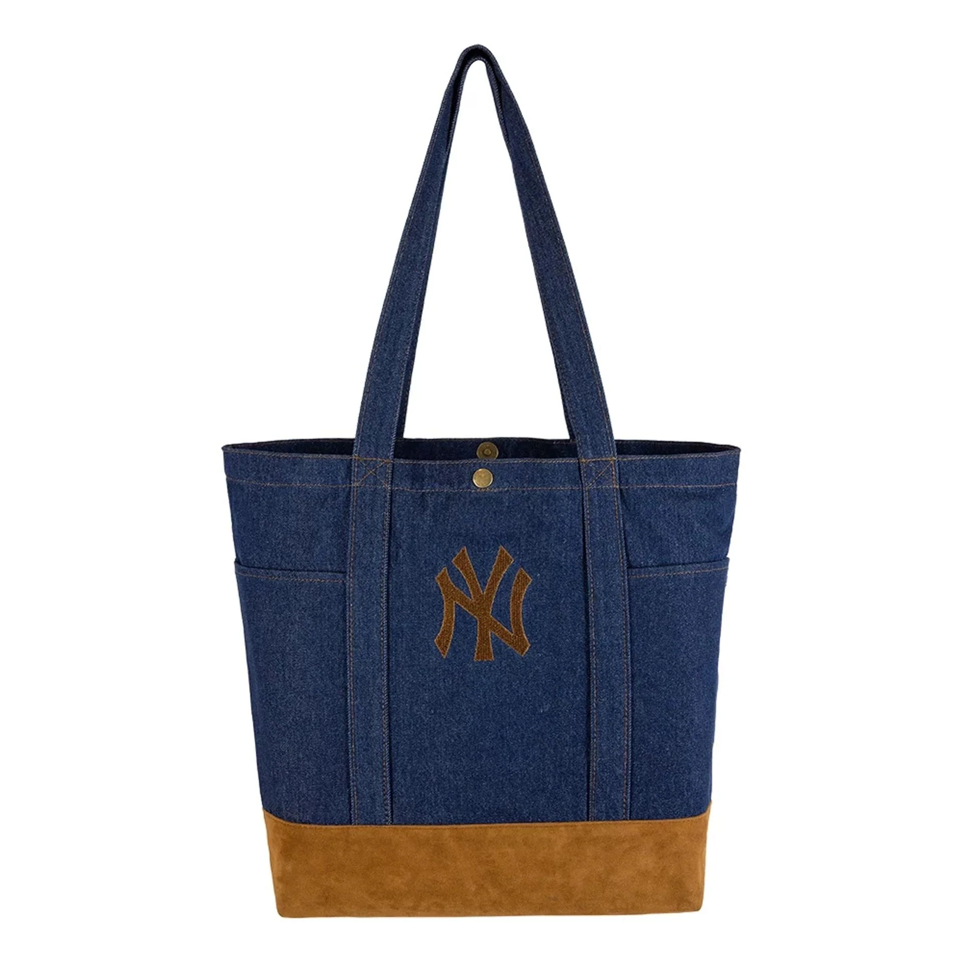 New York Yankees MLB Suede Denim Navy Tote Bag - Image 2