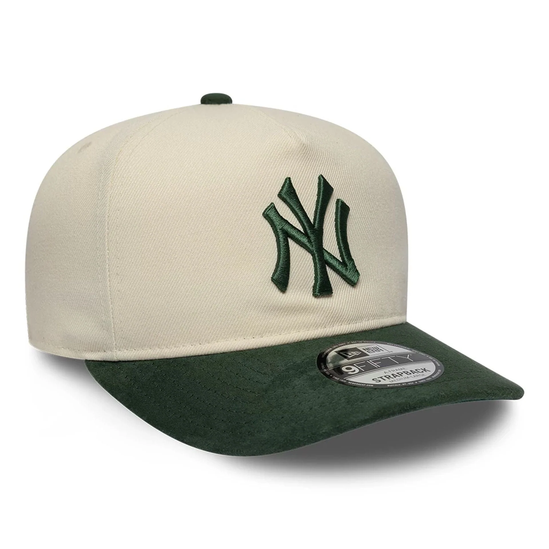 New York Yankees MLB Suede Visor Cream 9FIFTY A-Frame Adjustable Cap - Image 4