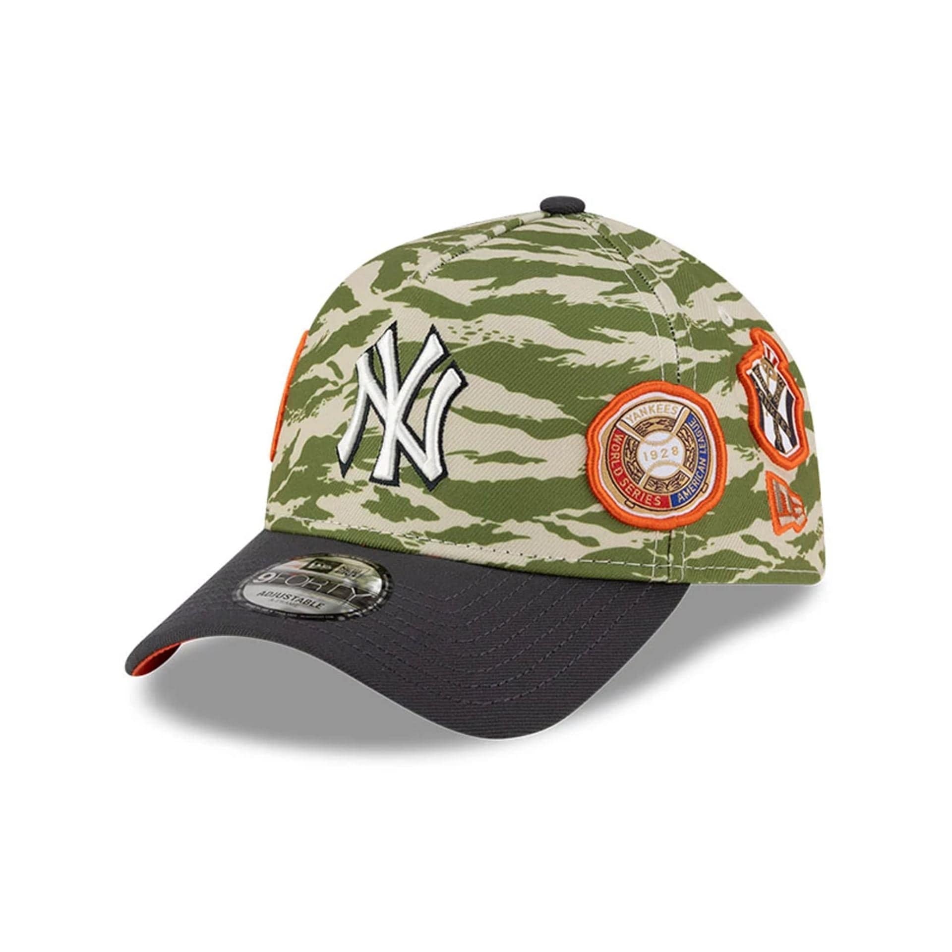 New York Yankees MLB Tiger Camo Green 9FORTY A-Frame Cap - Image 4