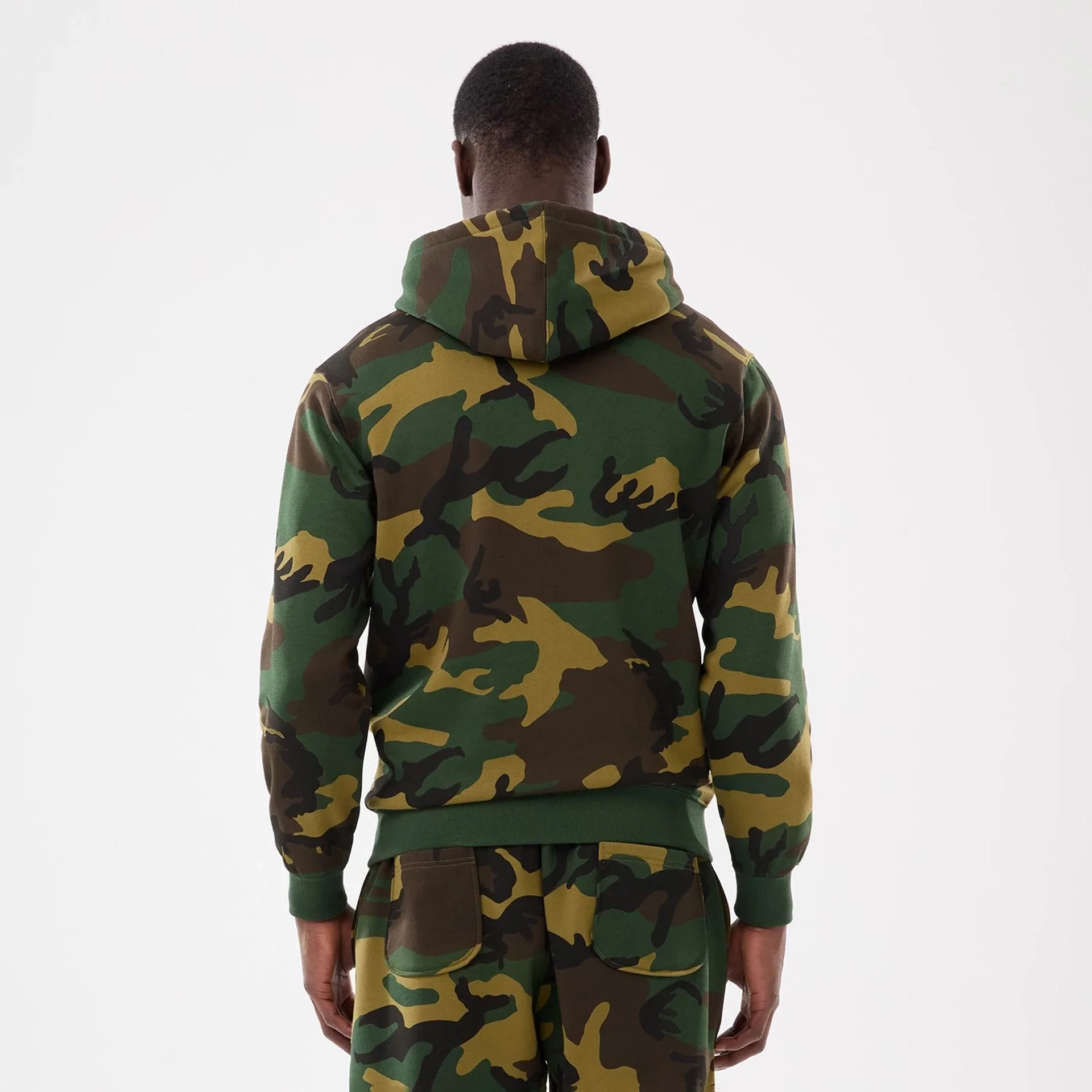 New York Yankees MLB Woodland Camo 2 Way Full Zip Hoodie - Image 2