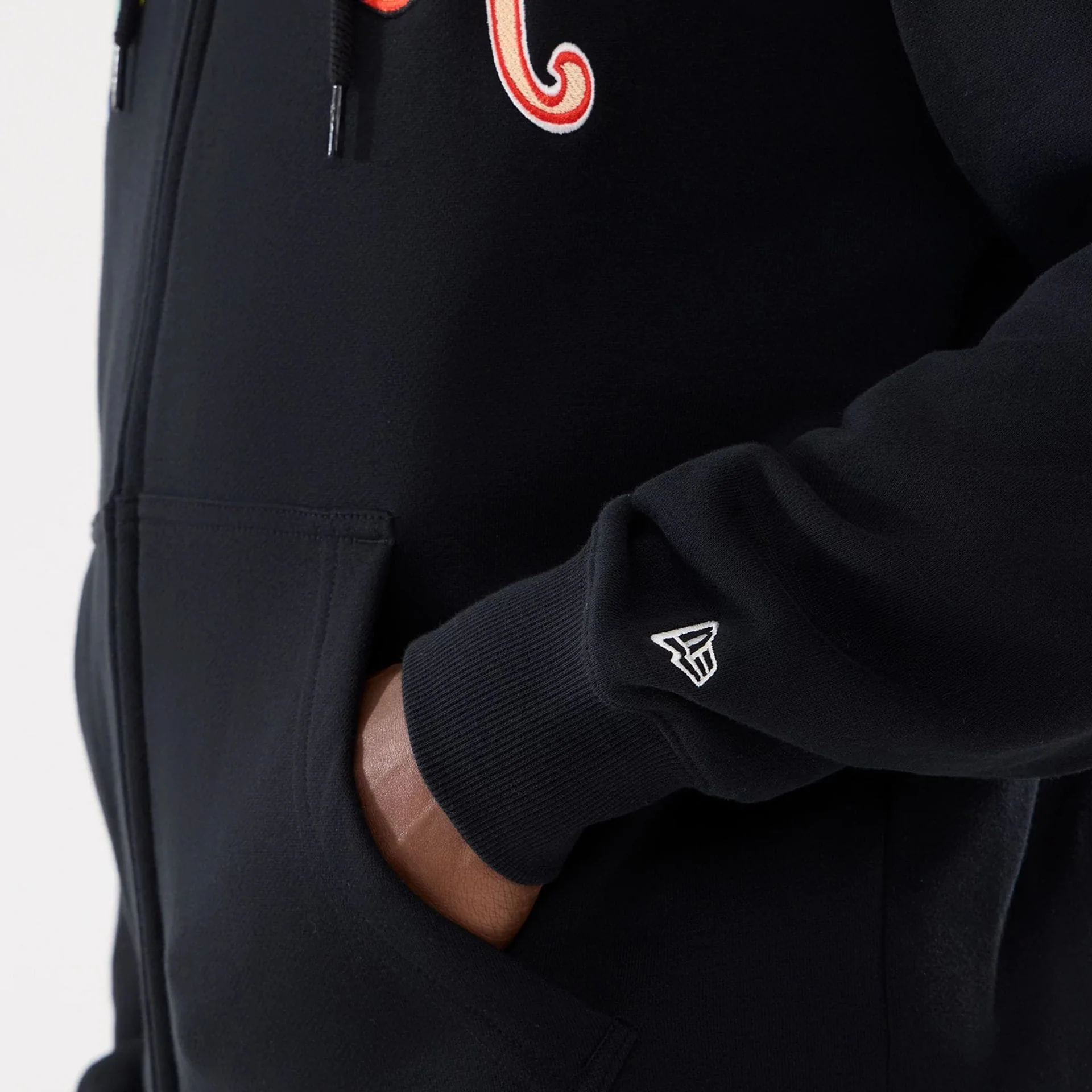 New York Yankees MLB Word Art Black 2 Way Full Zip Hoodie - Image 5
