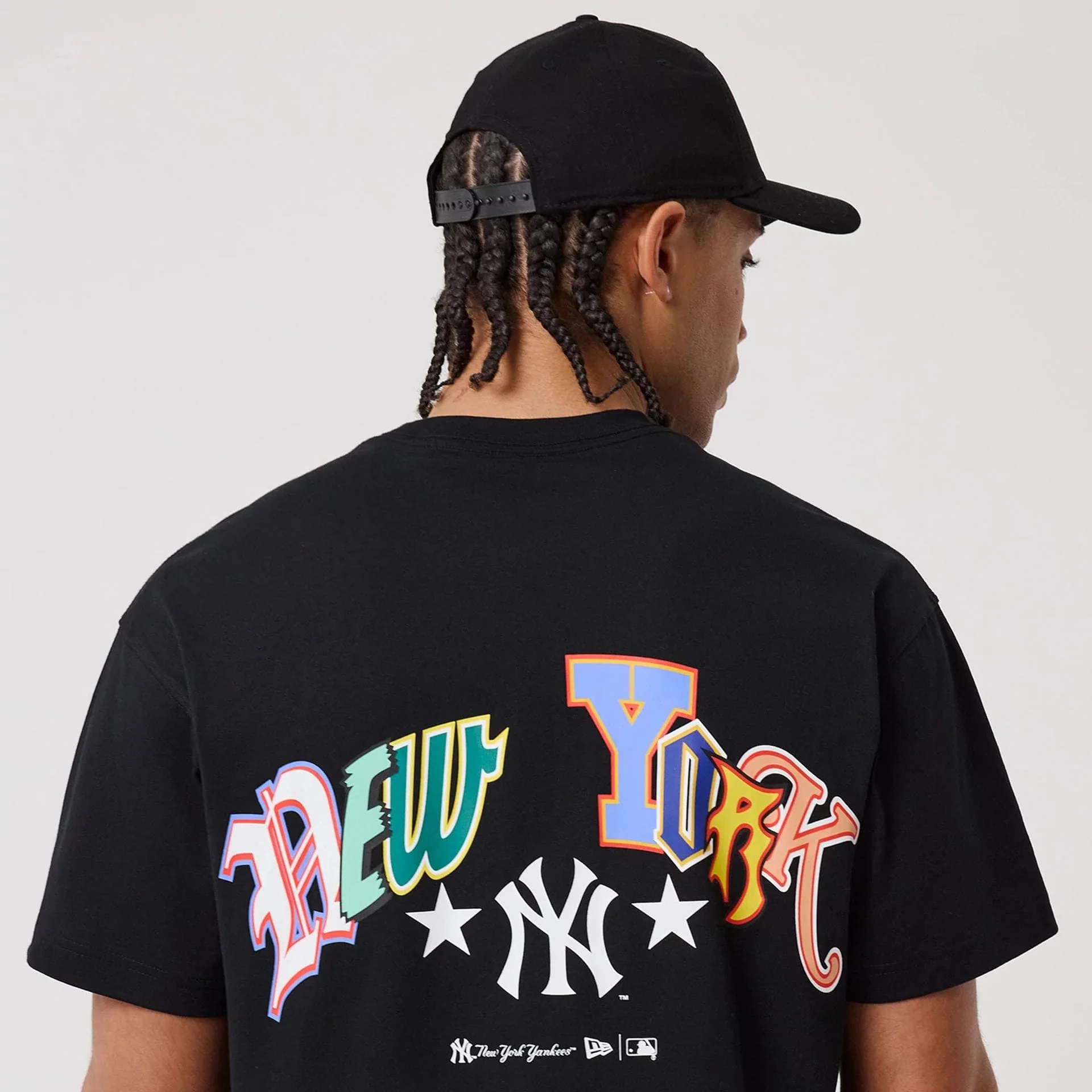 New York Yankees MLB Word Art Black T-Shirt - Image 6