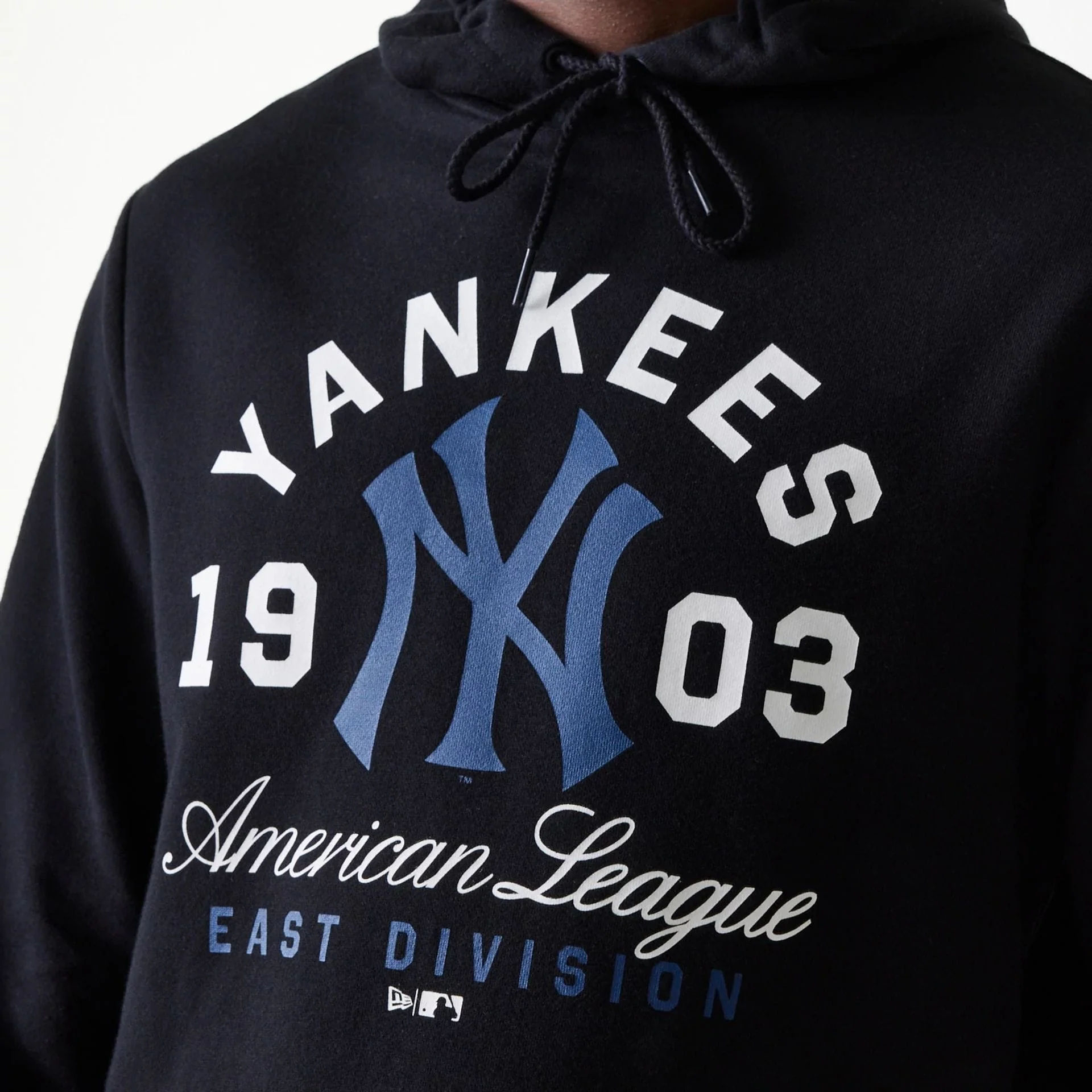 New York Yankees MLB Wordmark Black Pullover Hoodie - Image 4