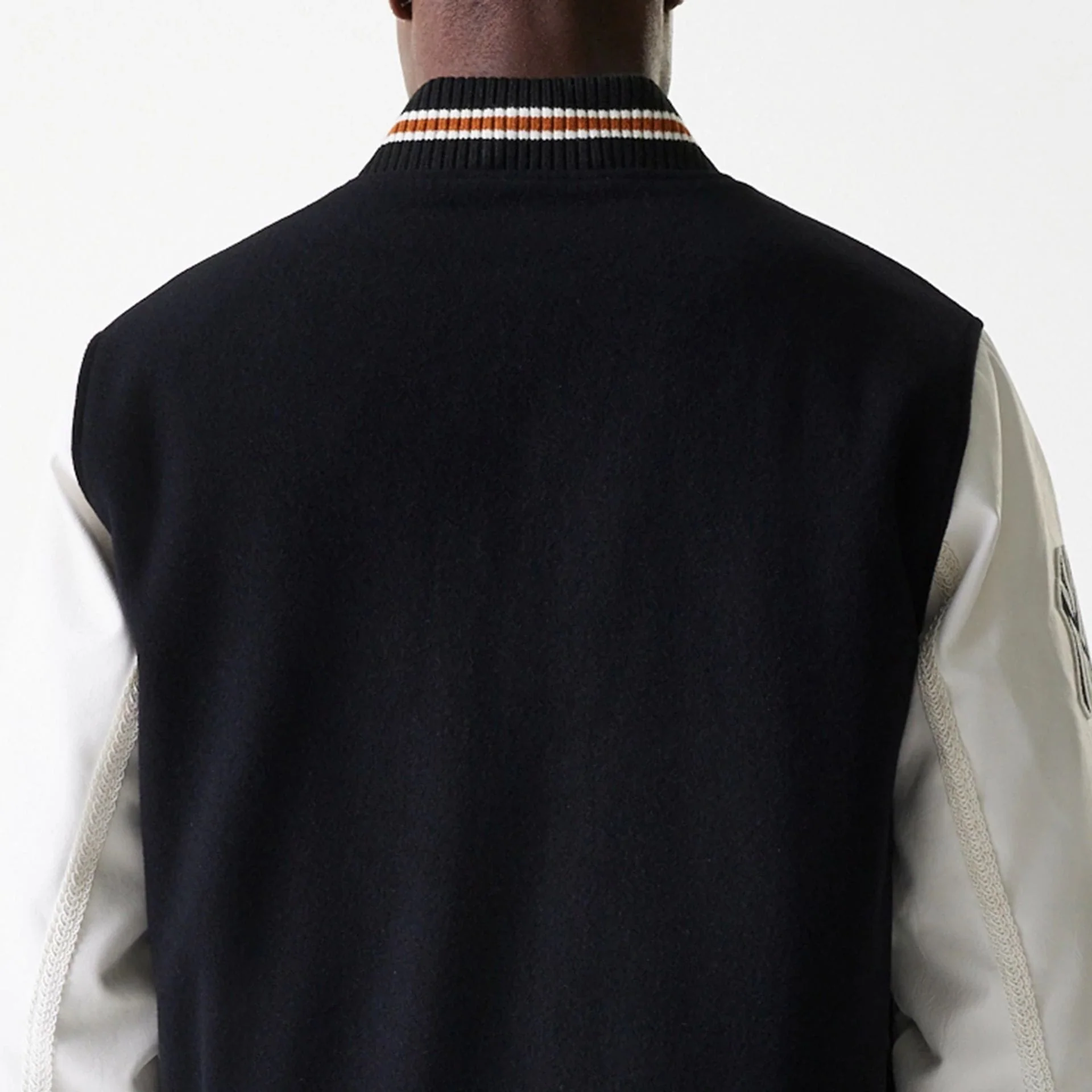 New York Yankees MLB Wordmark Black Varsity Jacket - Image 6