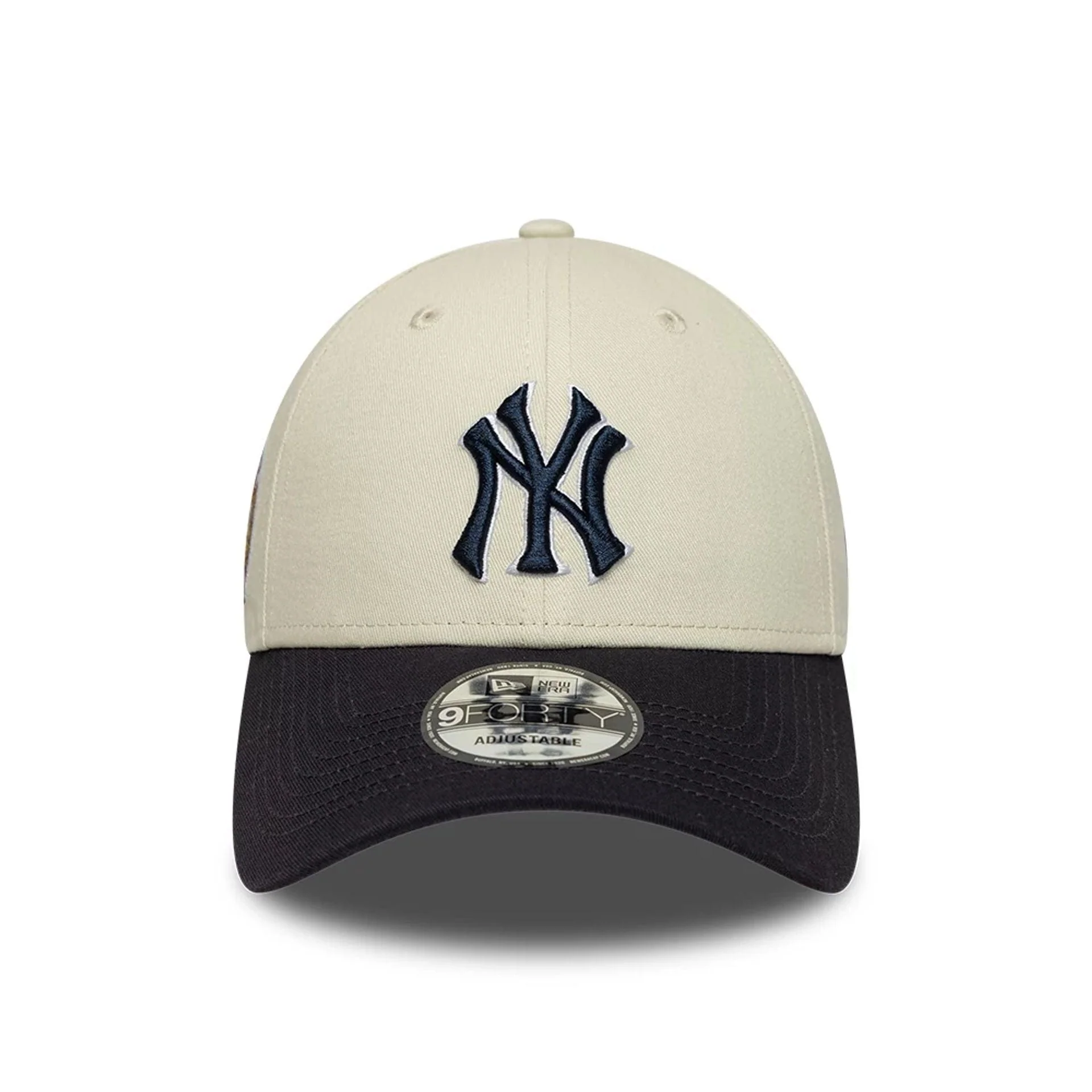 New York Yankees MLB World Series Patch Cream 9FORTY Adjustable Cap - Image 2