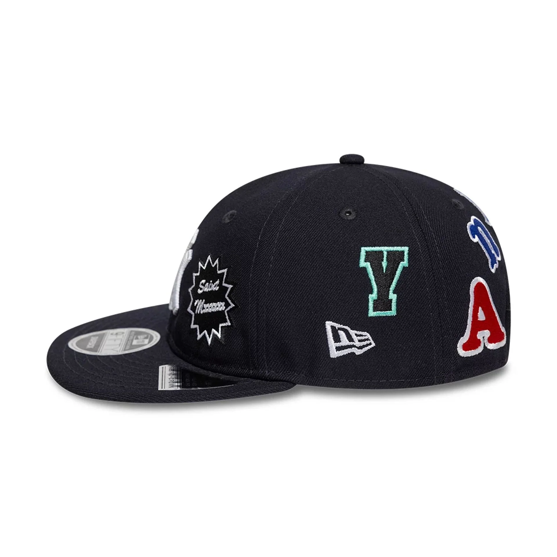 New York Yankees MLB X Saint Mxxxxxx Navy Retro Crown 9FIFTY Snapback Adjustable Cap - Image 4