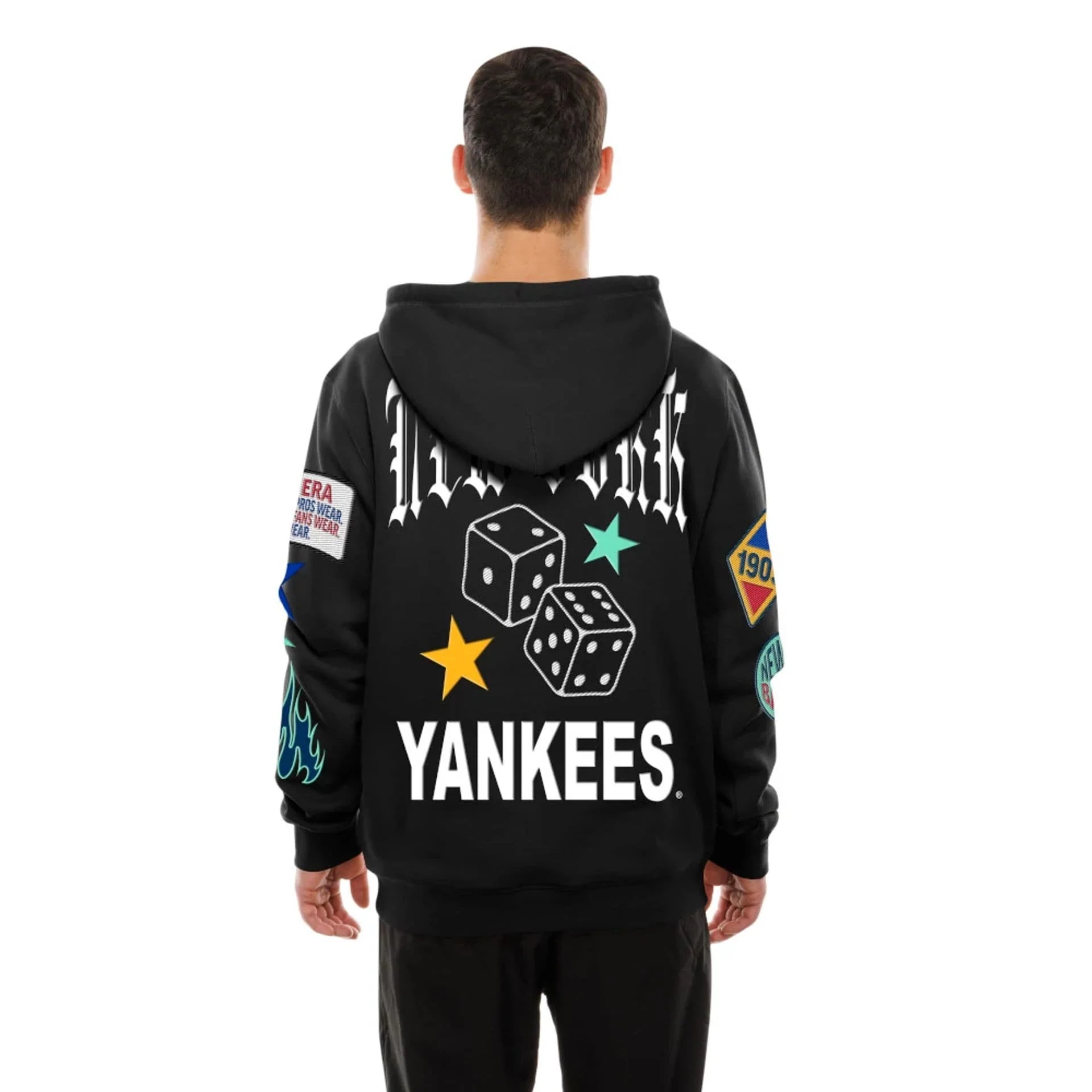 New York Yankees MLB x Uptown Threads Black Pullover Hoodie - Image 2