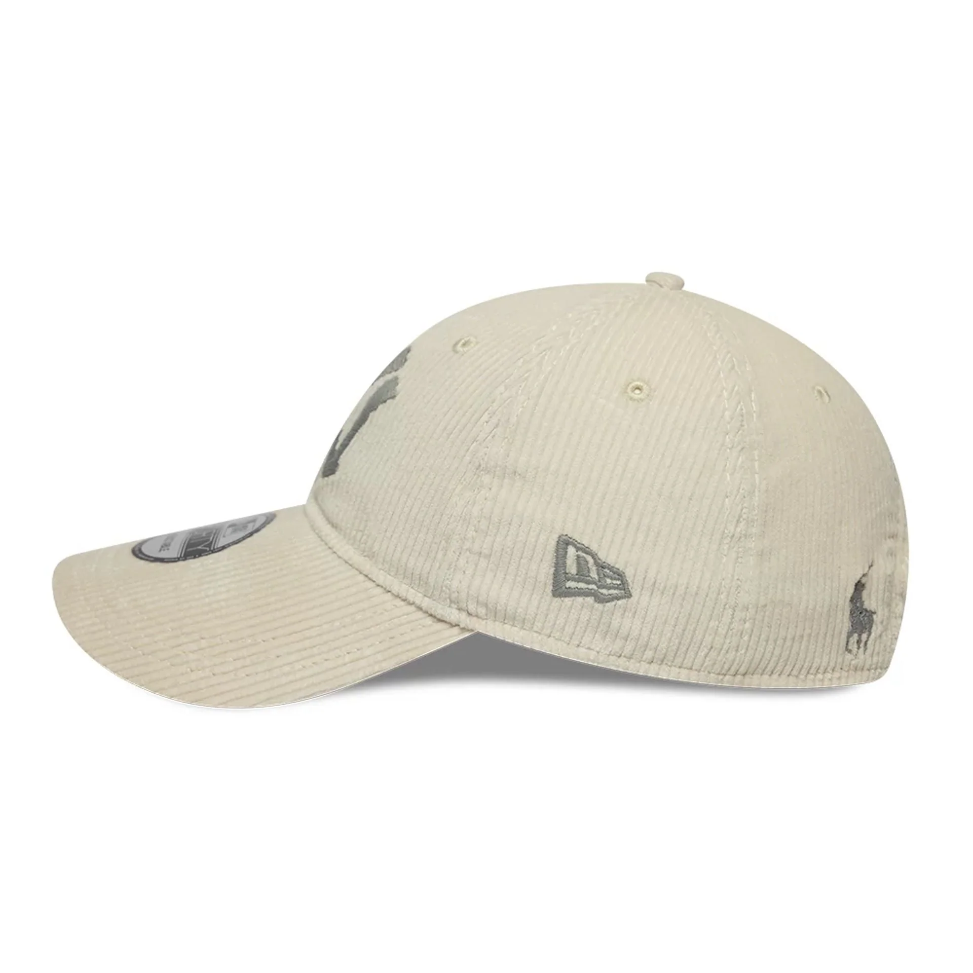 New York Yankees Ralph Lauren x MLB Cord Open Beige Long Visor 9FORTY Adjustable Cap - Image 5