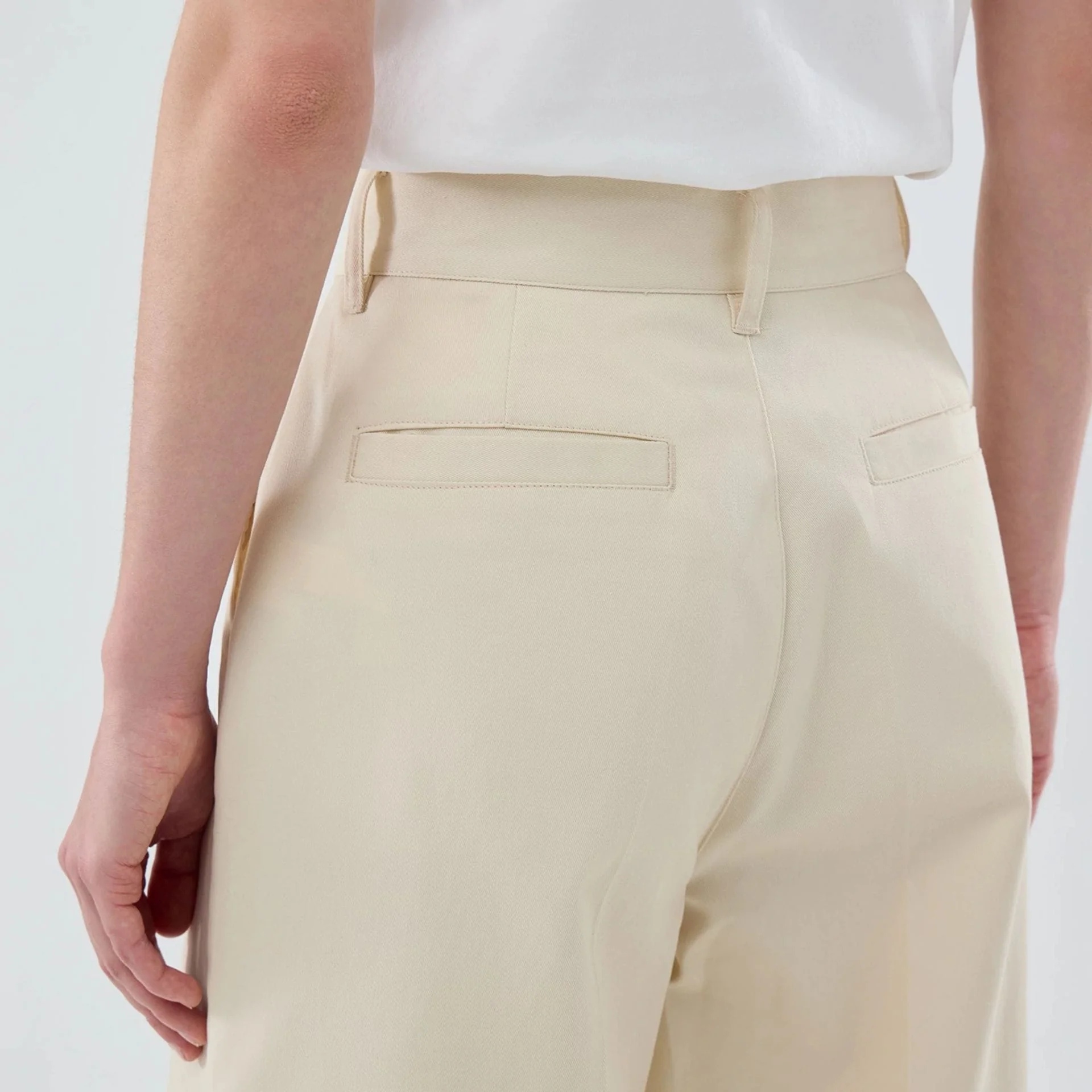 New York Yankees Womens MLB Cream Chino Trousers - Image 7