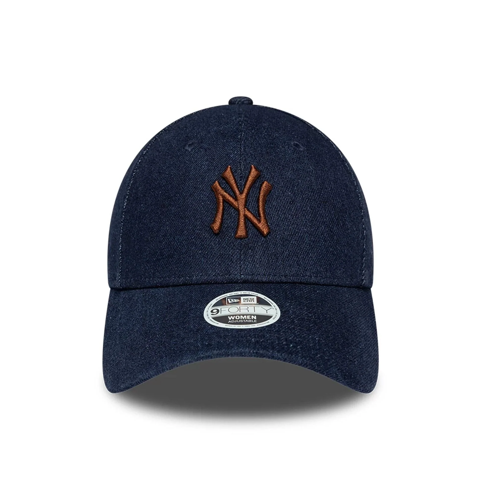 New York Yankees Womens MLB Denim Navy 9FORTY Bowback Adjustable Cap - Image 3