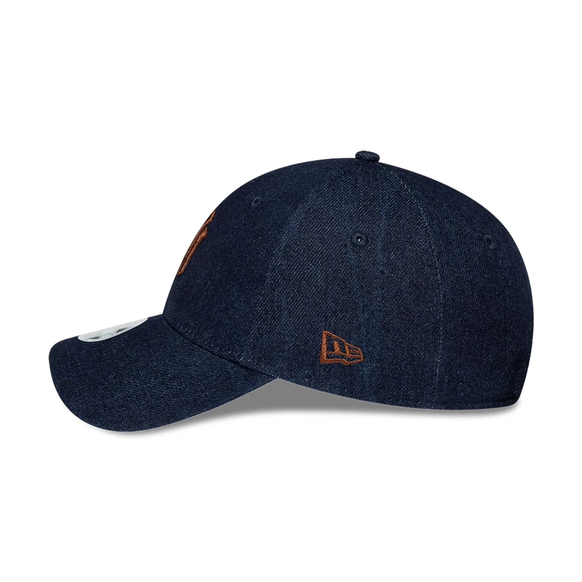 New York Yankees Womens MLB Denim Navy 9FORTY Bowback Adjustable Cap - Image 5
