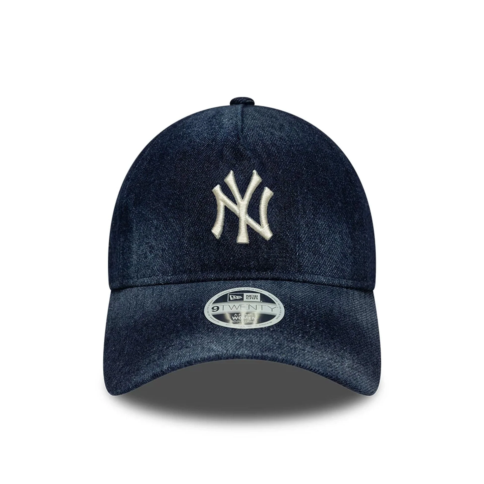 New York Yankees Womens MLB Denim Navy 9TWENTY A-Frame Adjustable Cap - Image 2