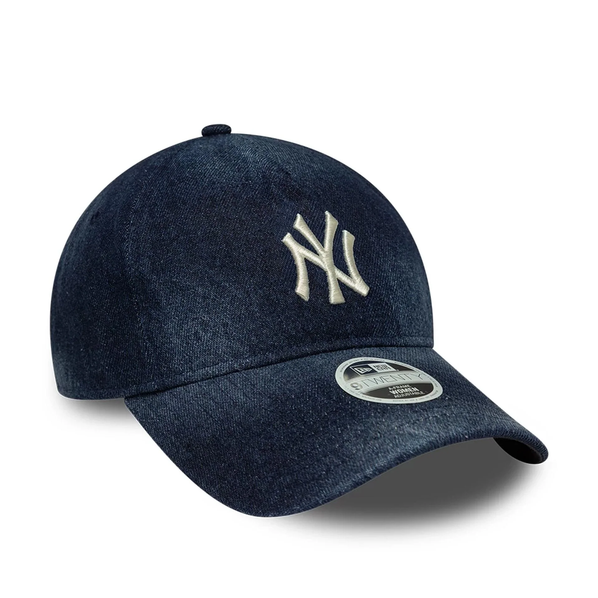 New York Yankees Womens MLB Denim Navy 9TWENTY A-Frame Adjustable Cap - Image 3