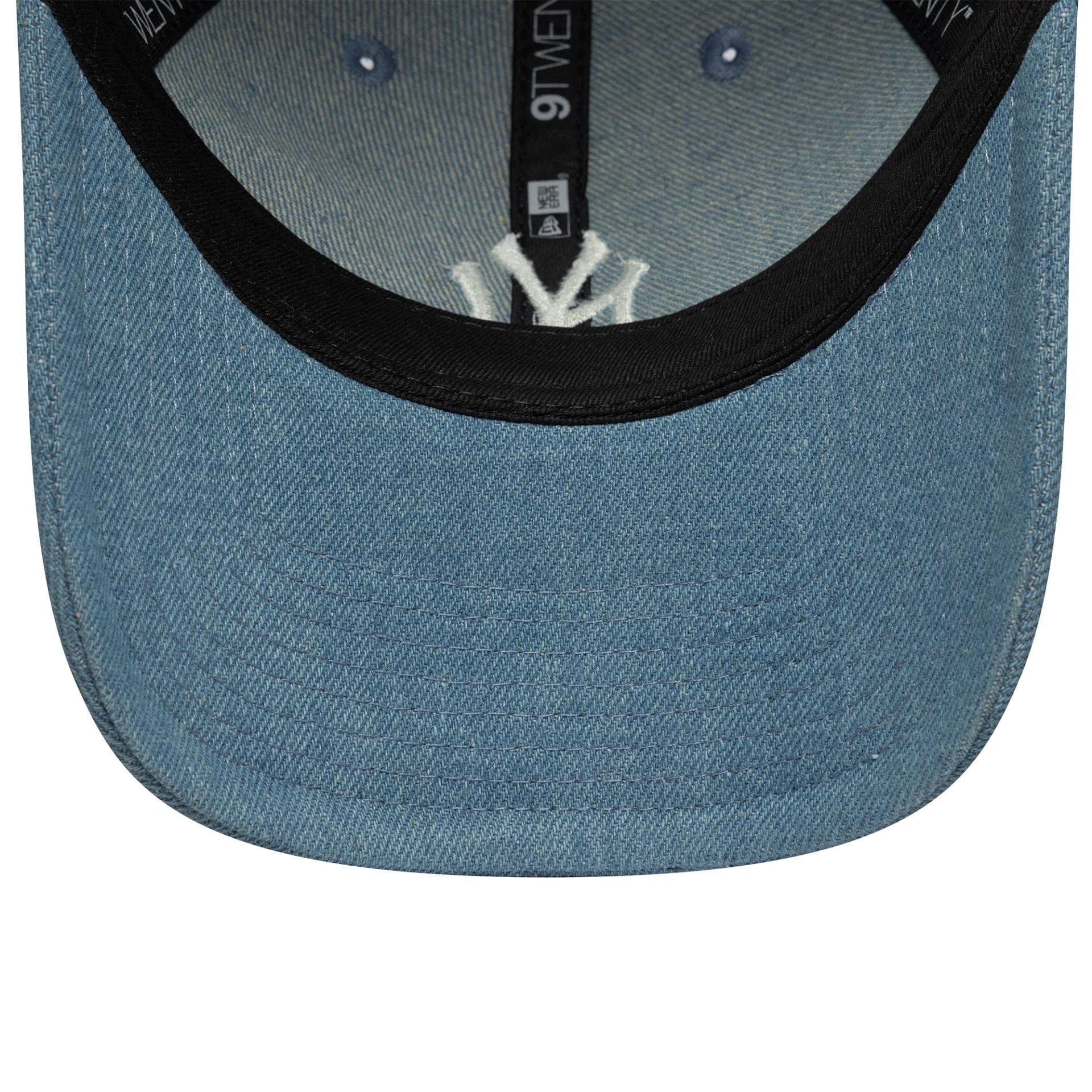 New York Yankees Womens MLB Denim Stitch Pastel Blue 9TWENTY Cap - Image 5