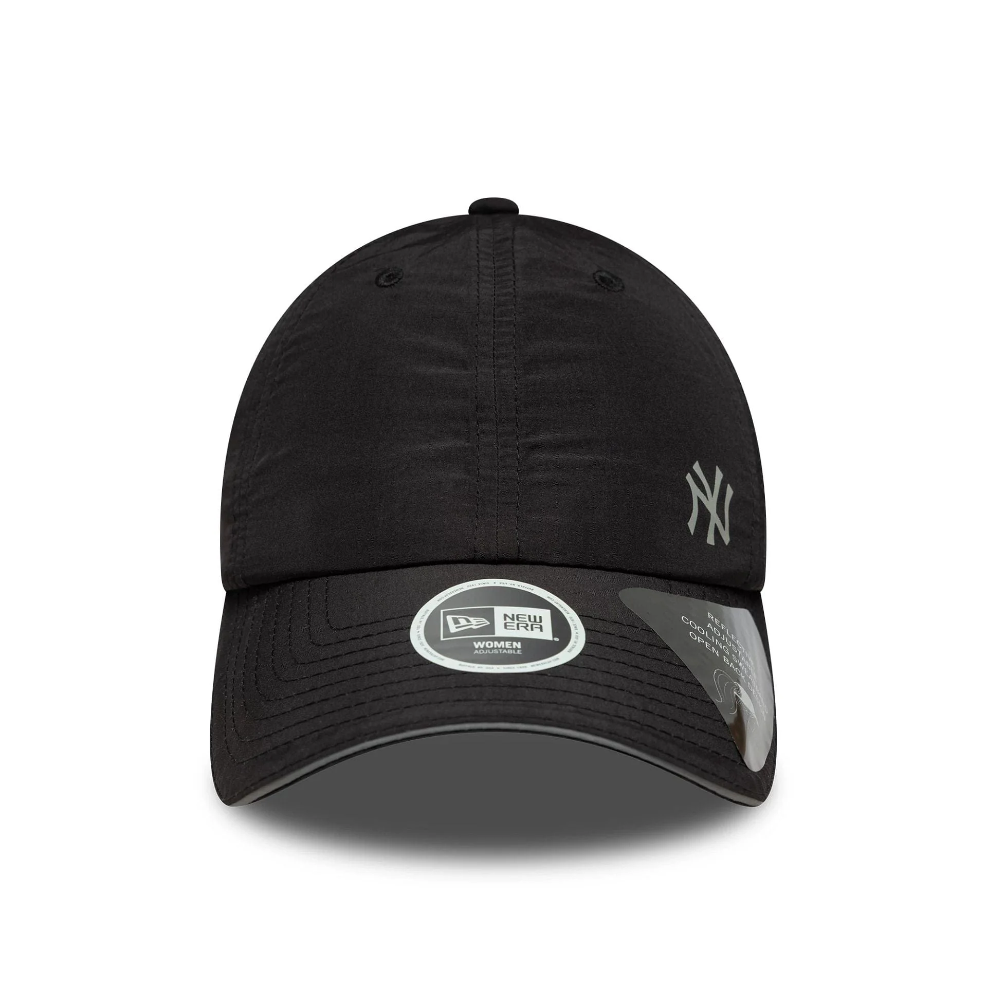 New York Yankees Womens MLB Flawless Black Pony Tail Adjustable Cap - Image 3