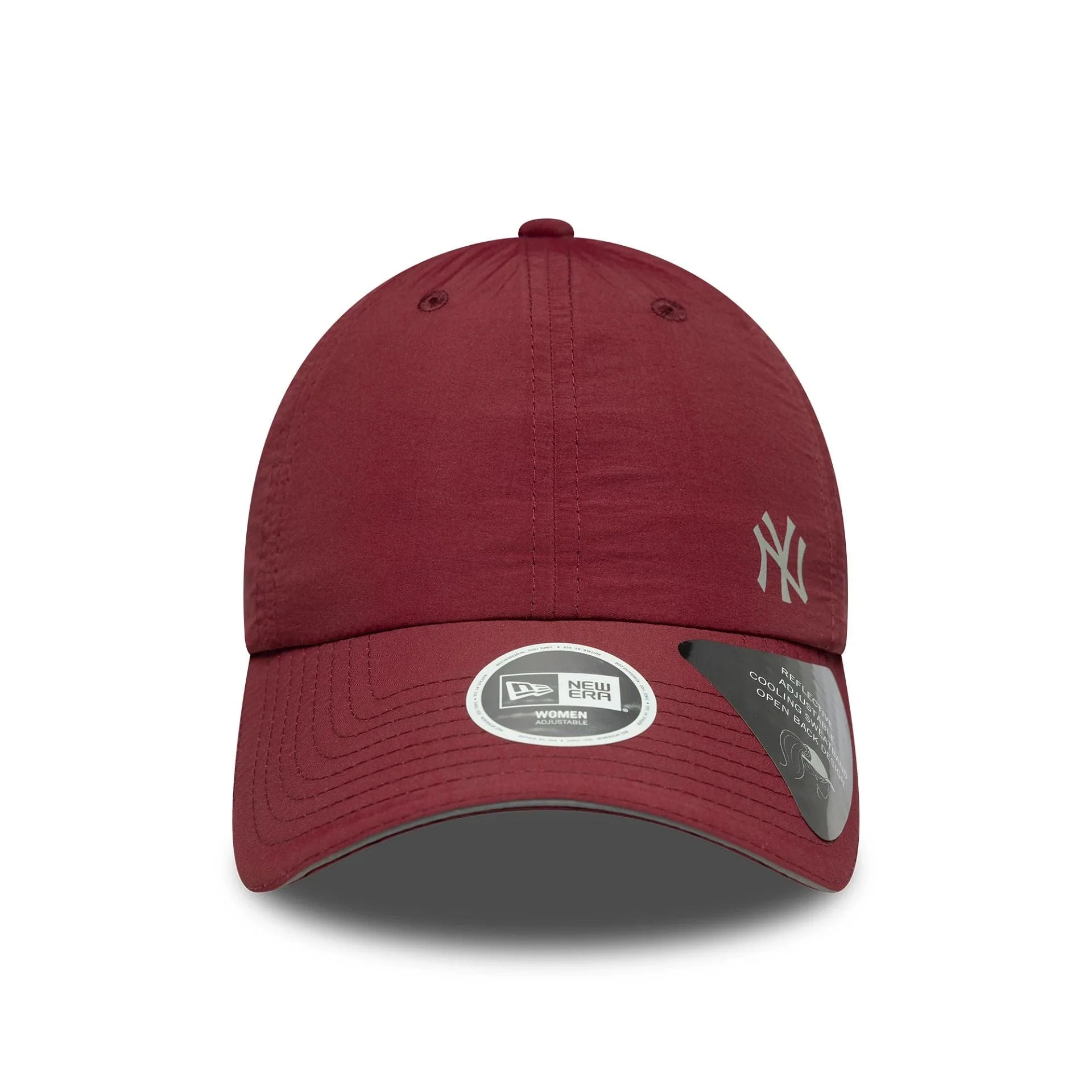 New York Yankees Womens MLB Flawless Dark Red Pony Tail Adjustable Cap - Image 3