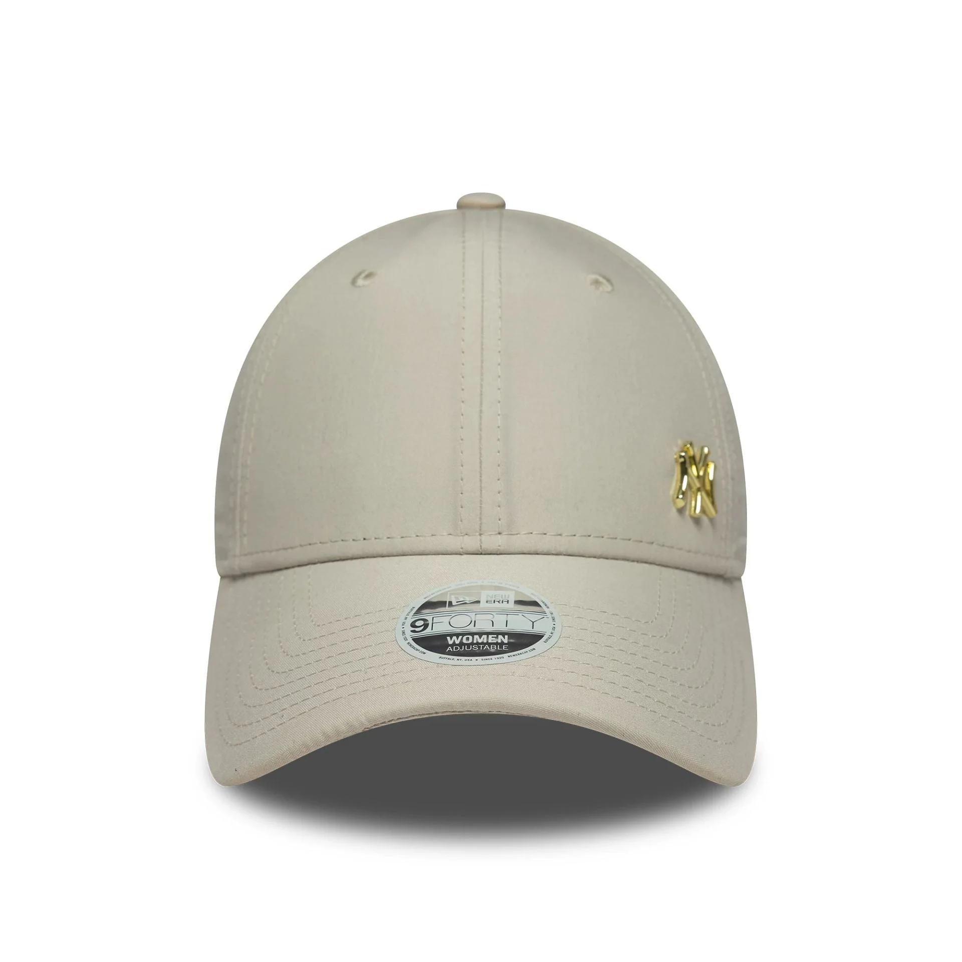 New York Yankees Womens MLB Flawless Light Beige 9FORTY Cap - Image 2